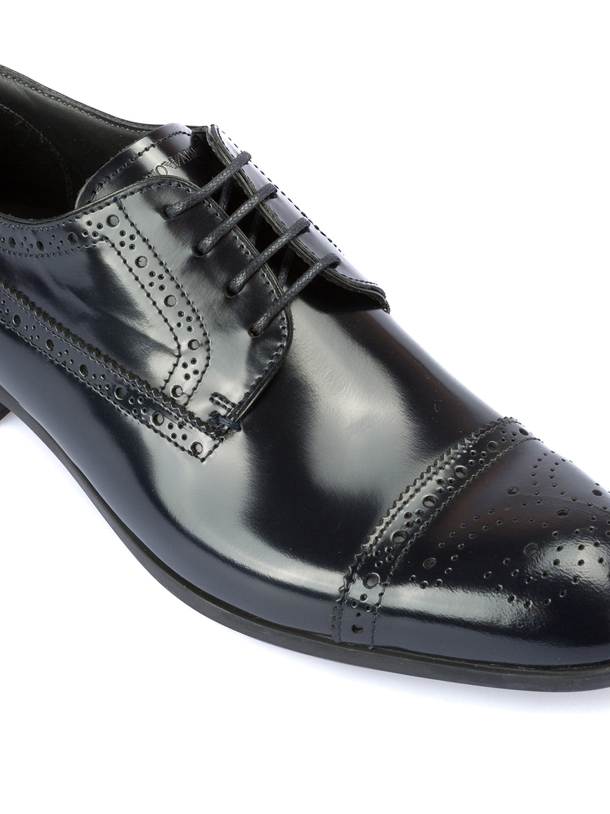 Classic shoes Emporio Armani - Polished leather Derby shoes -  X4C345XAT0400006