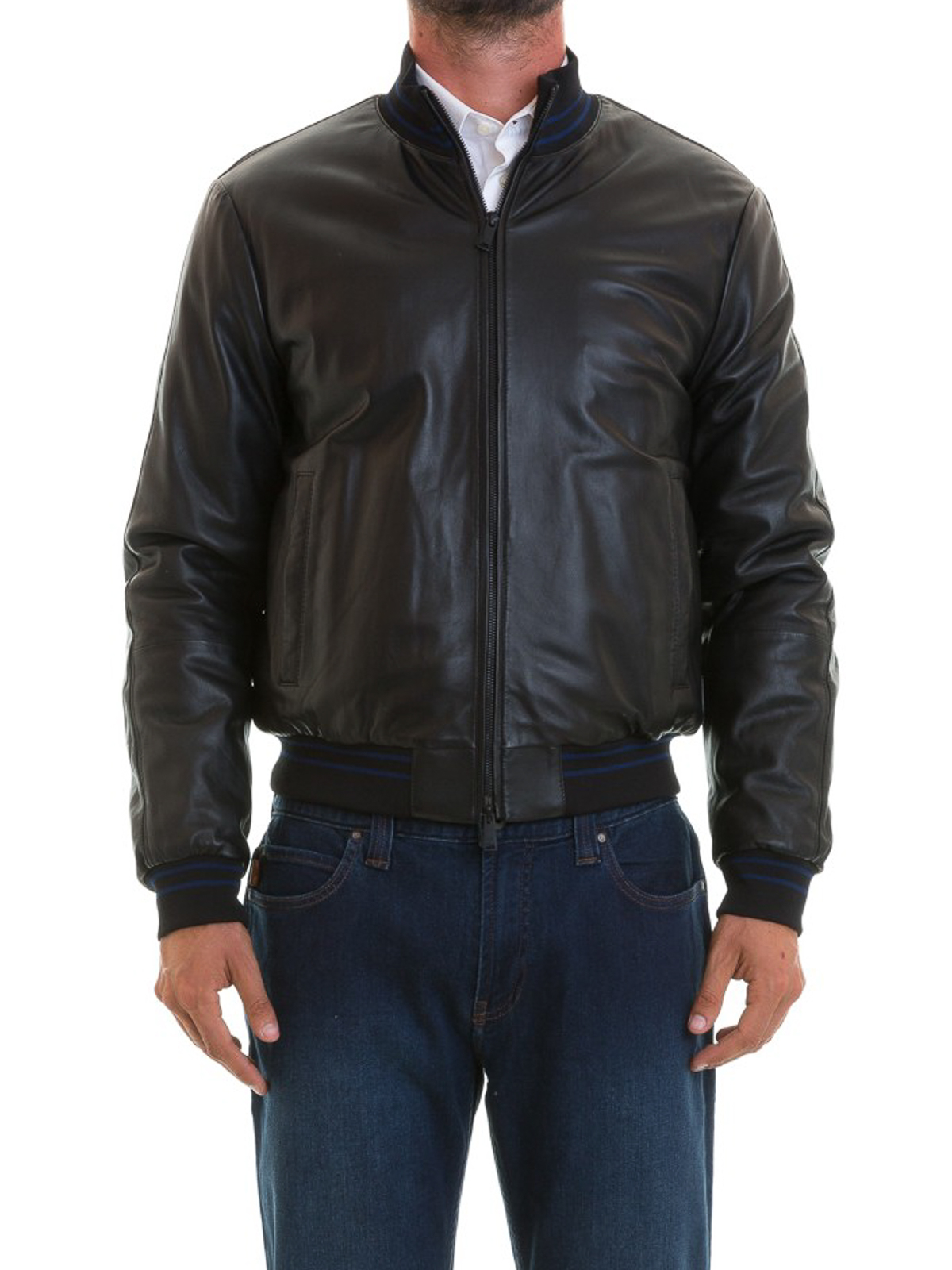 armani leather jacket