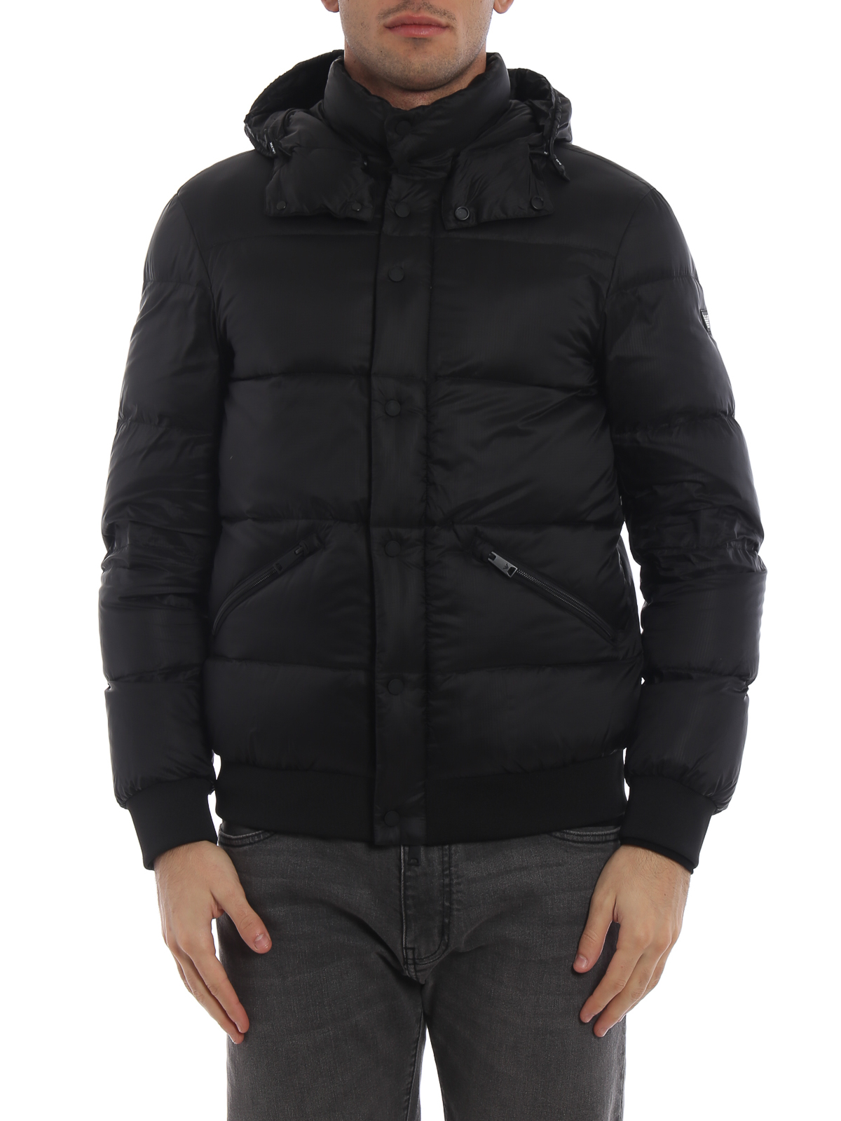 Padded jackets Emporio Armani - Micro ripstop nylon puffer jacket ...