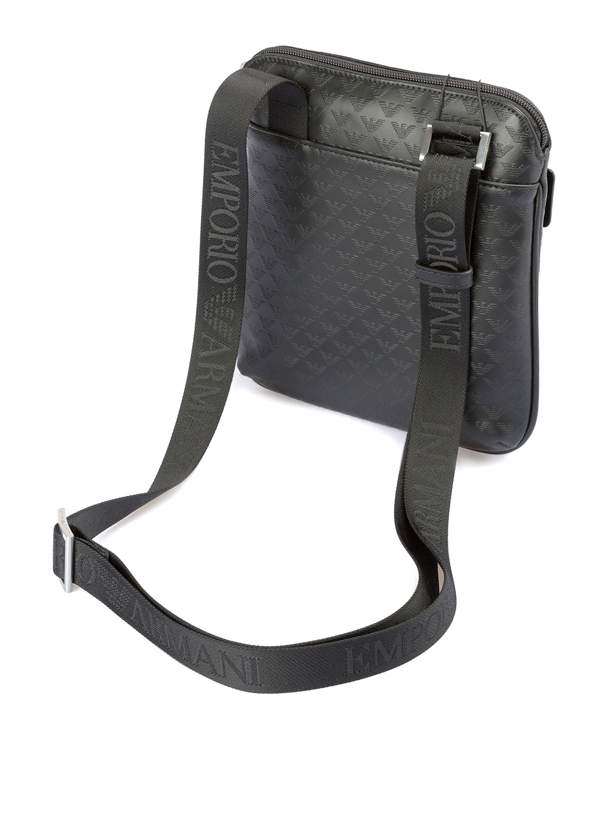 Huiskamer protest Isolator Shoulder bags Emporio Armani - Printed leather flat messenger bag -  YAM167YCO4380001