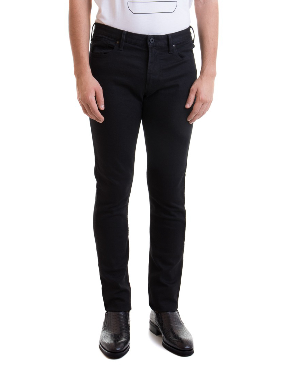 Emporio Armani - Black denim jeans - straight leg jeans - 6G1J061D7SZ0006