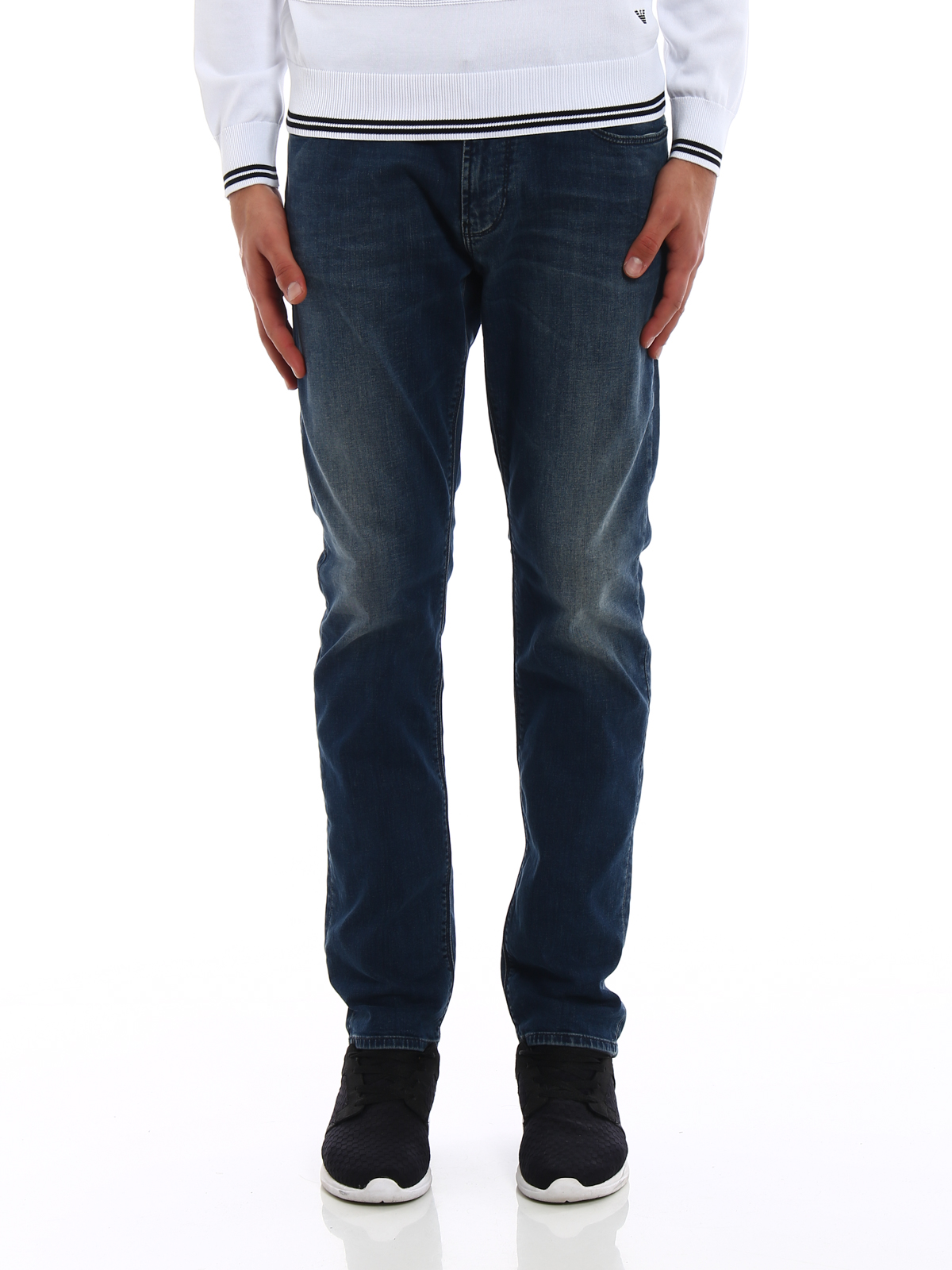 dark wash stretch jeans