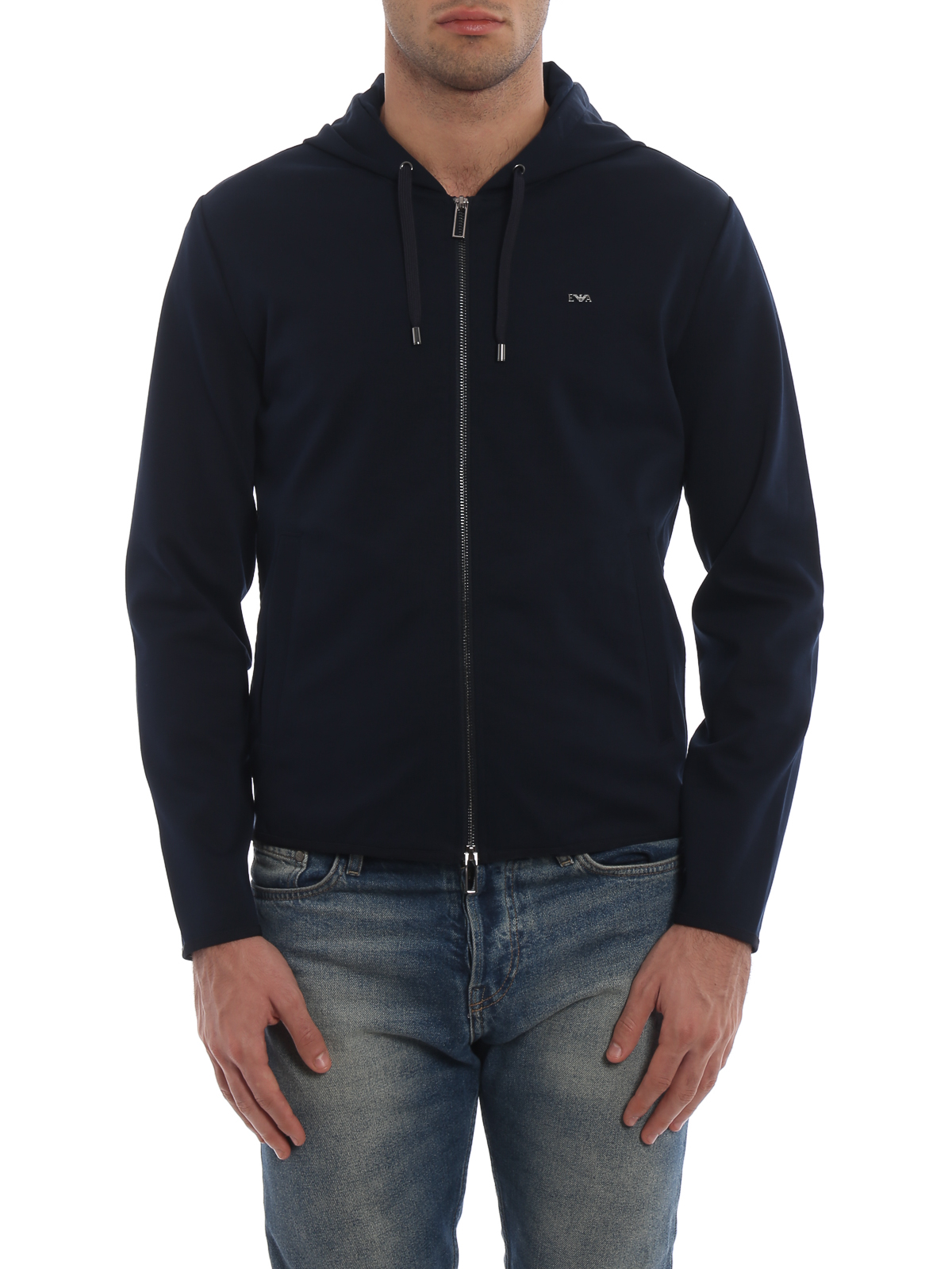 Sweatshirts & Sweaters Emporio Armani - Zipped hood with logo -  8N1BN21JBTZ0920
