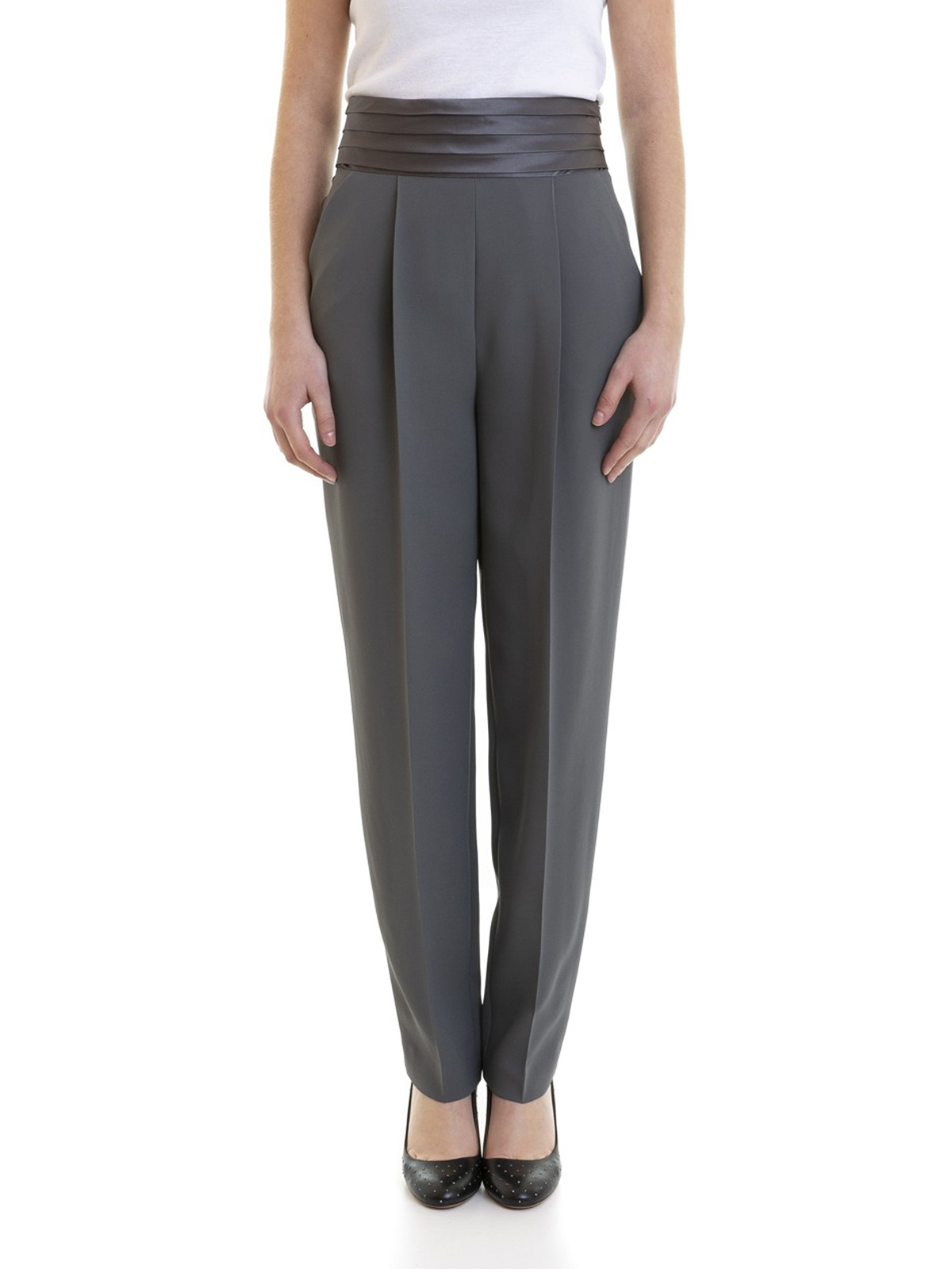 Tailored & Formal trousers Emporio Armani - Grey tuxedo trousers -  2NP47T22013634