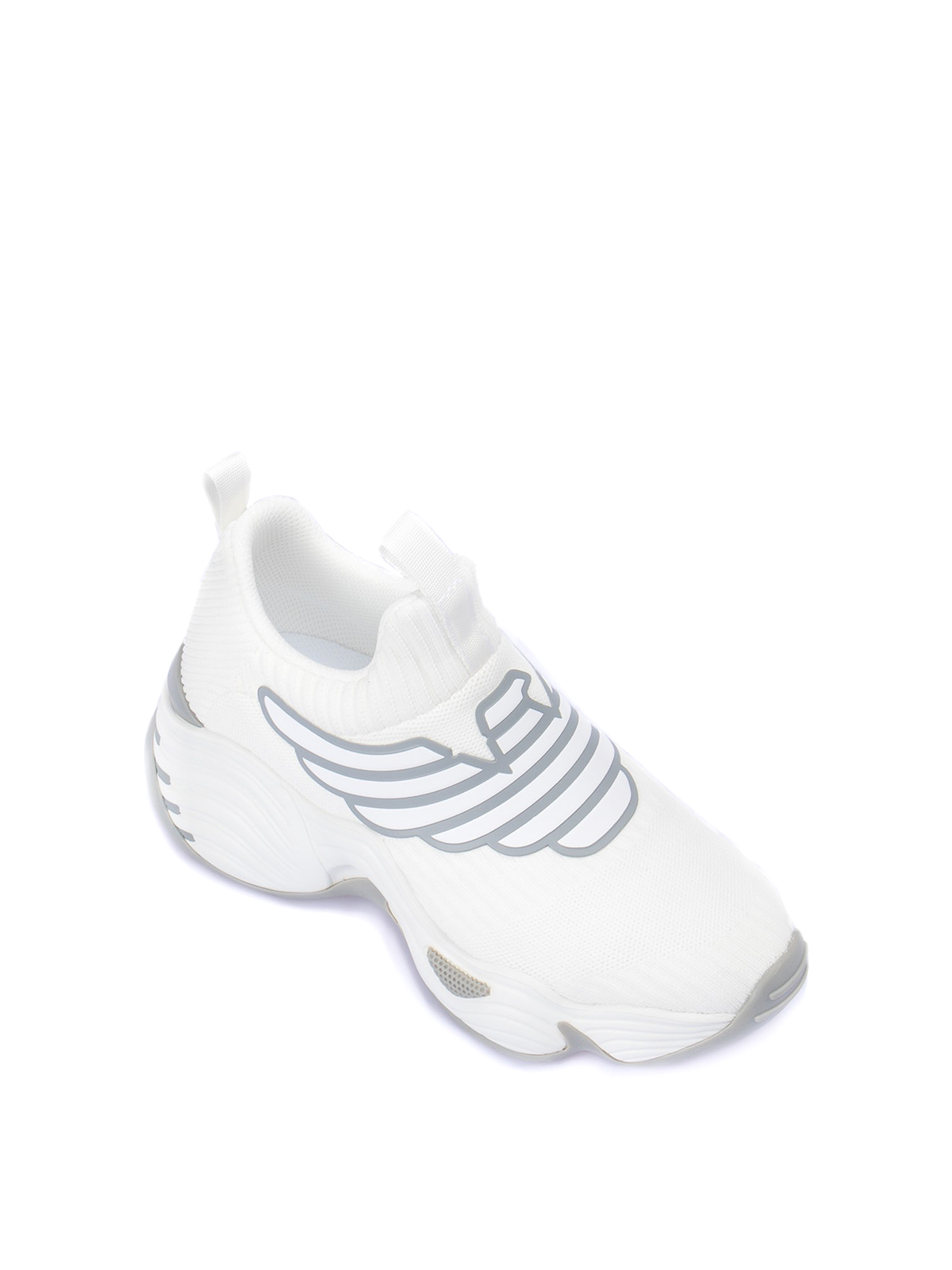 white armani trainers