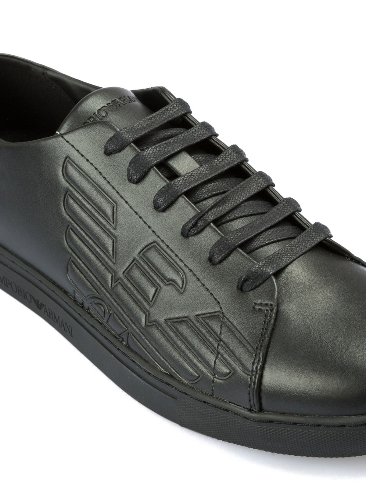 armani leather sneakers