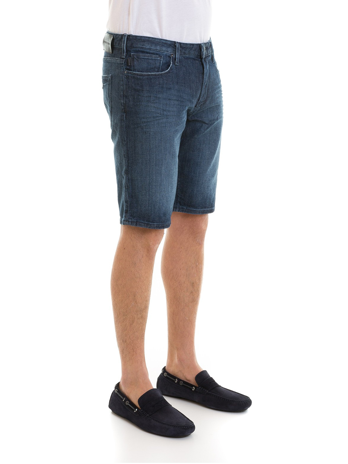 emporio armani denim shorts