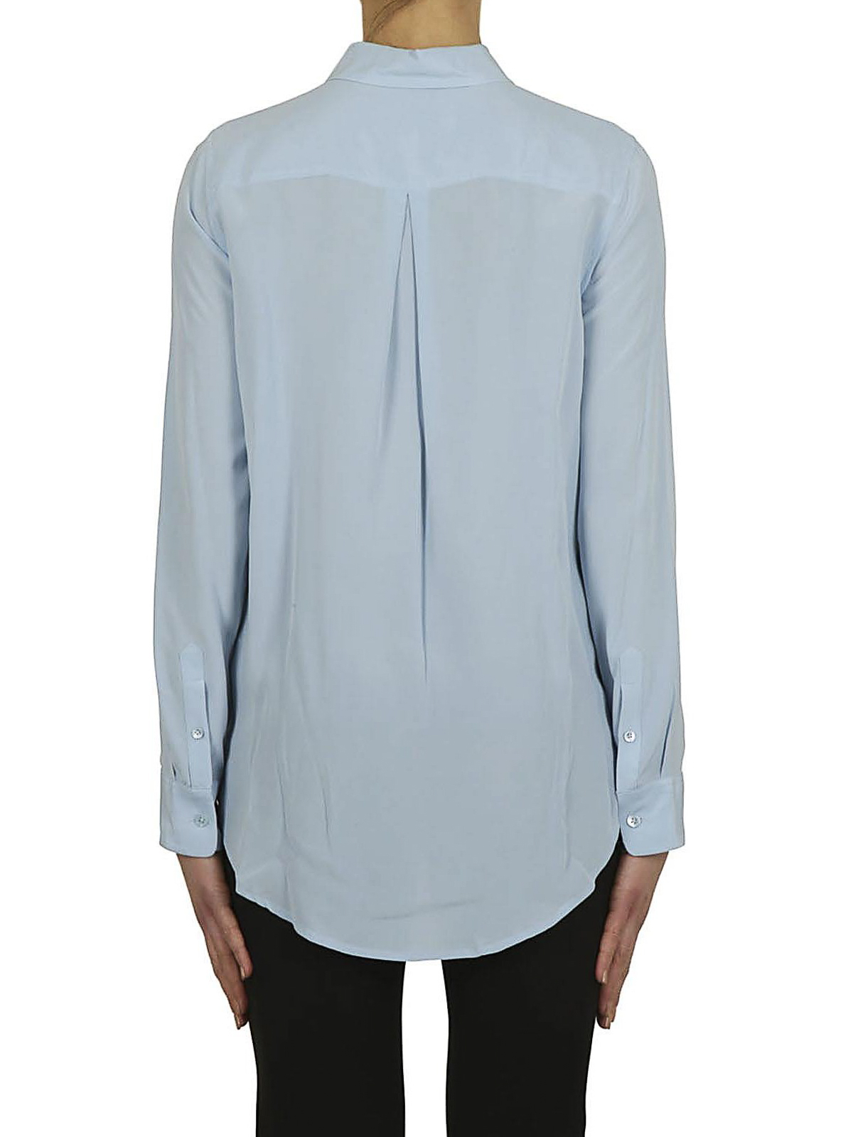 Shirts Equipment - Essential sky blue silk shirt - 181Q23E900 | iKRIX.com