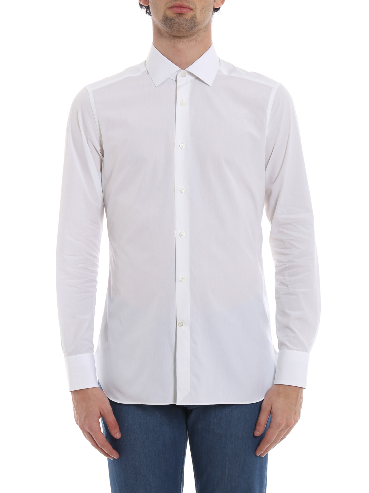Shirts Ermenegildo Zegna - White pure cotton shirt - 5039909MS0MT