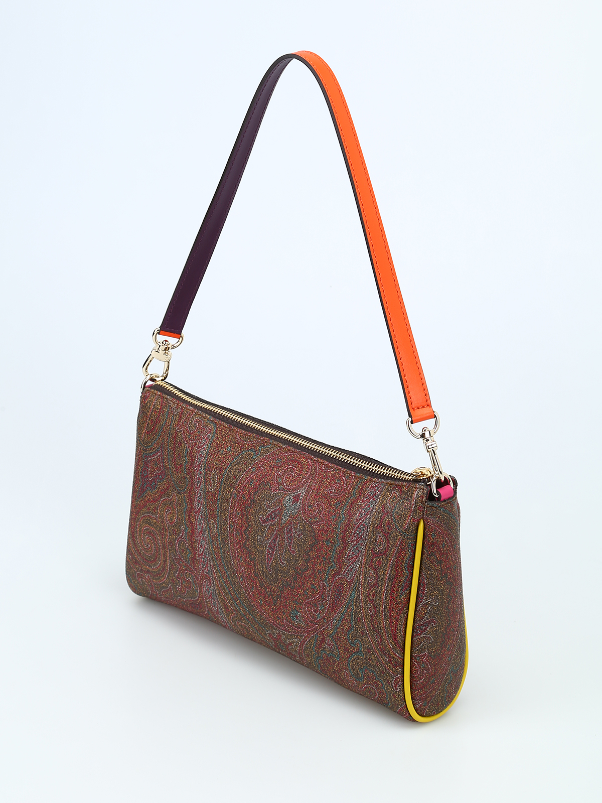 Etro - Paisley shoulder bag with colourful piping - shoulder bags ...
