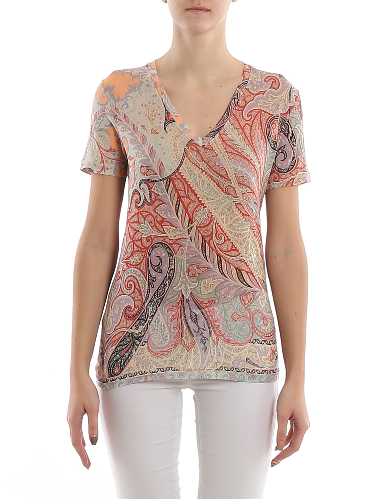 printed v neck t shirts