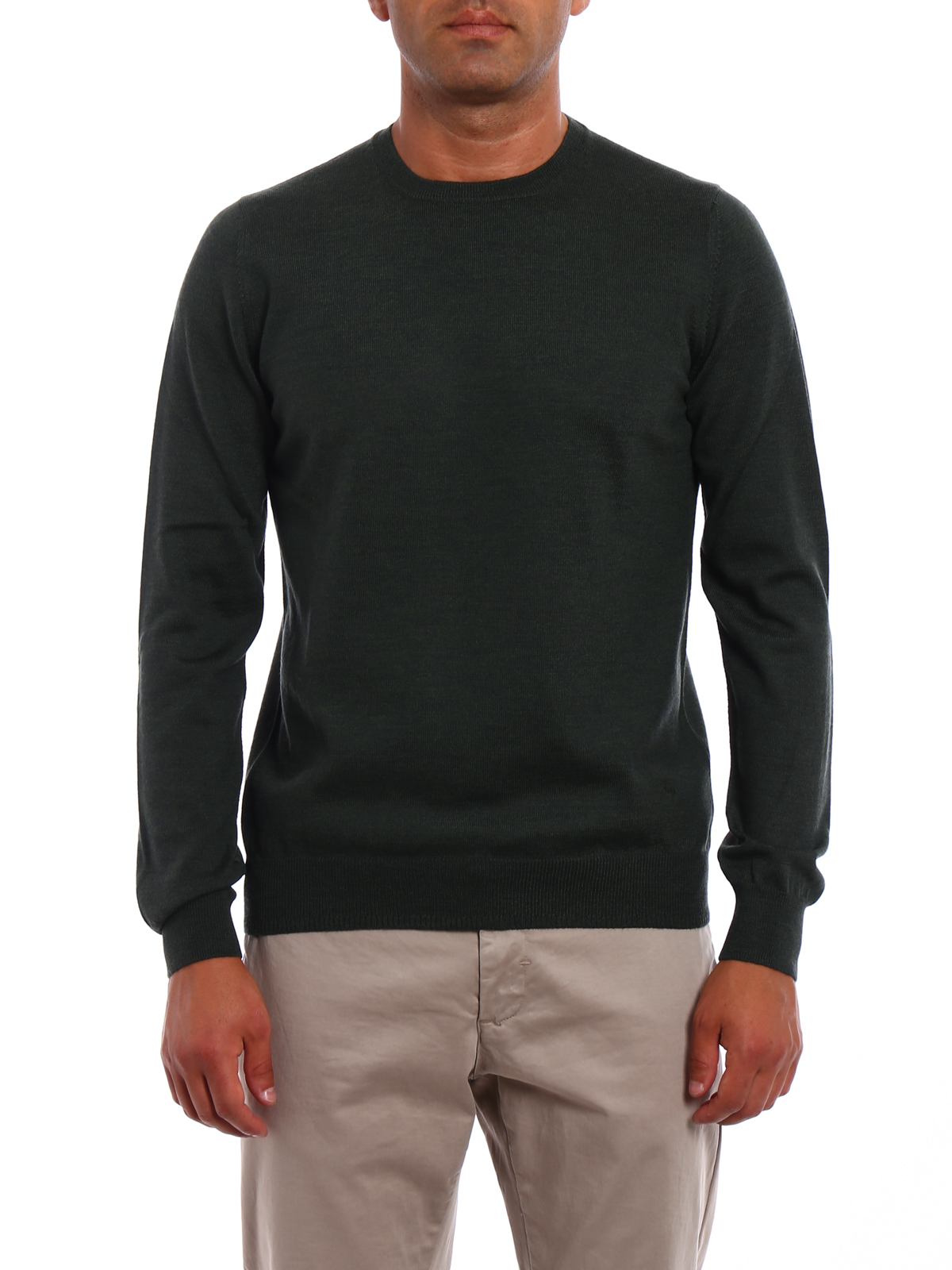dark green wool sweater