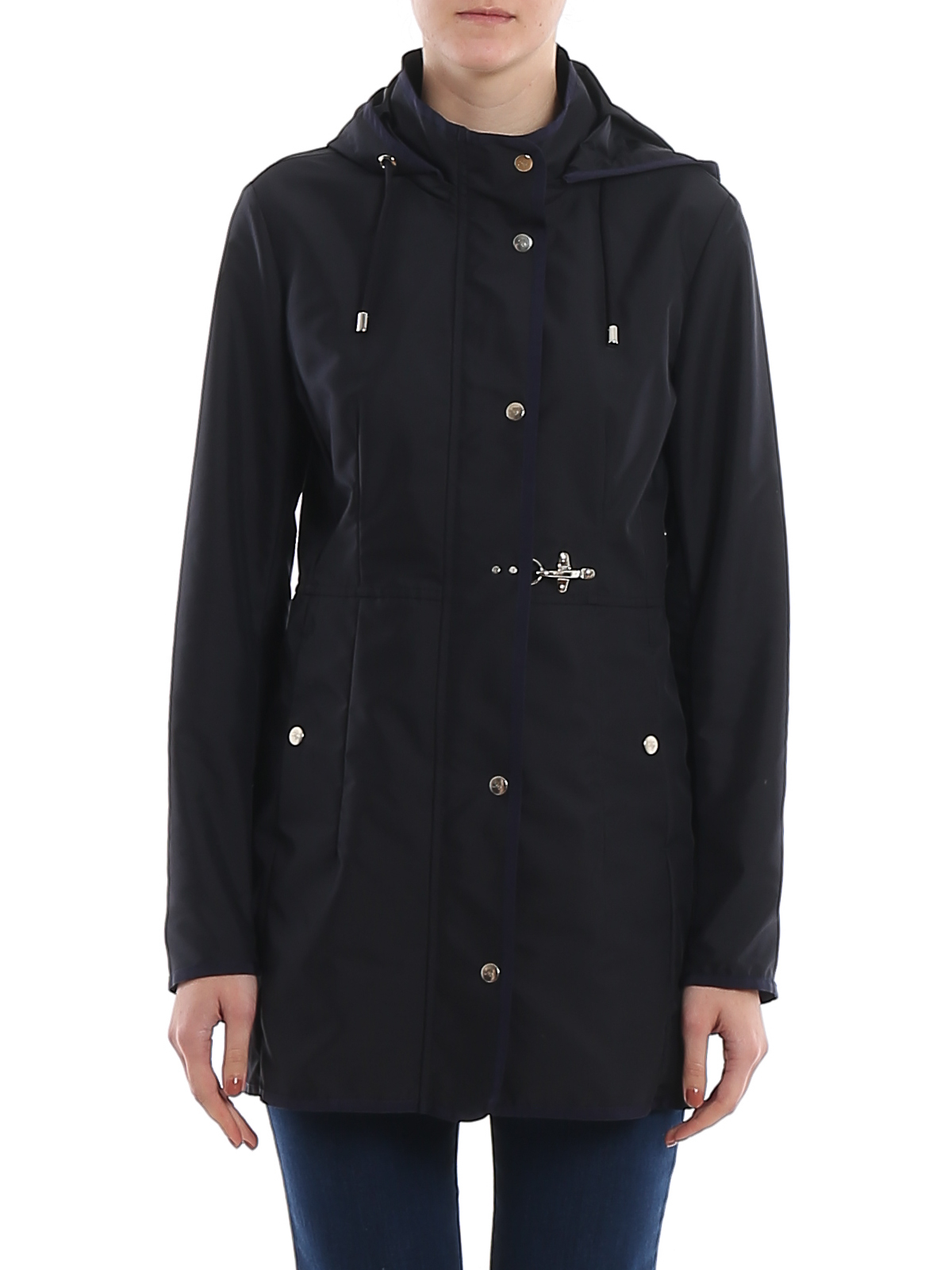 Fay - Tech fabric hooded coat - short coats - NAW50403990AXXU804