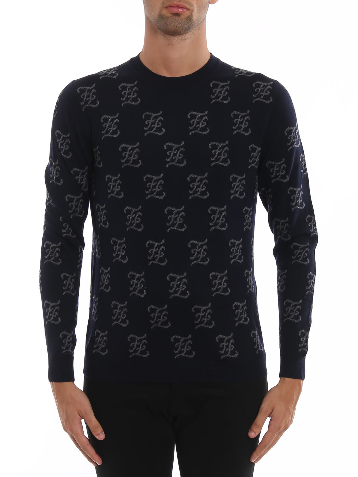 Fendi Logo-Jacquard Wool Rollneck Sweater White Fendi, 48% OFF