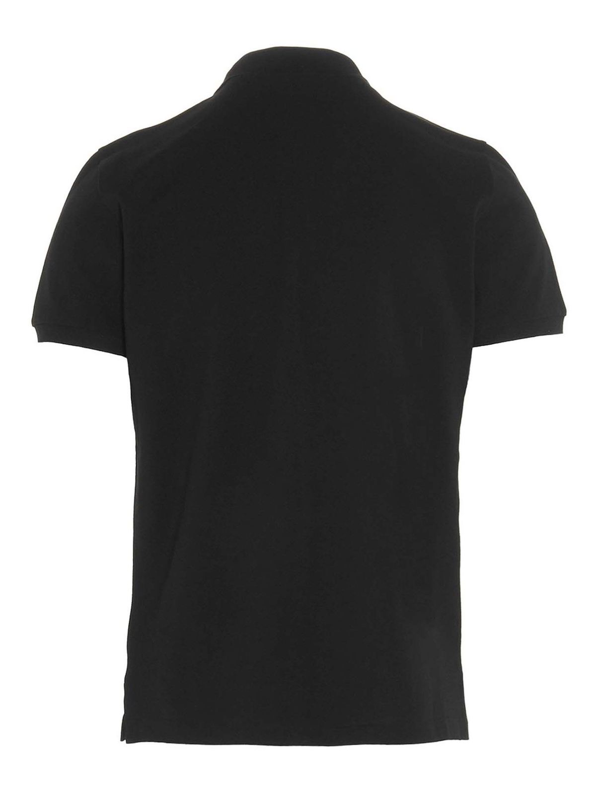 Polo shirts Fendi - Strass logo polo in black - FY0985A2F6F0QA1