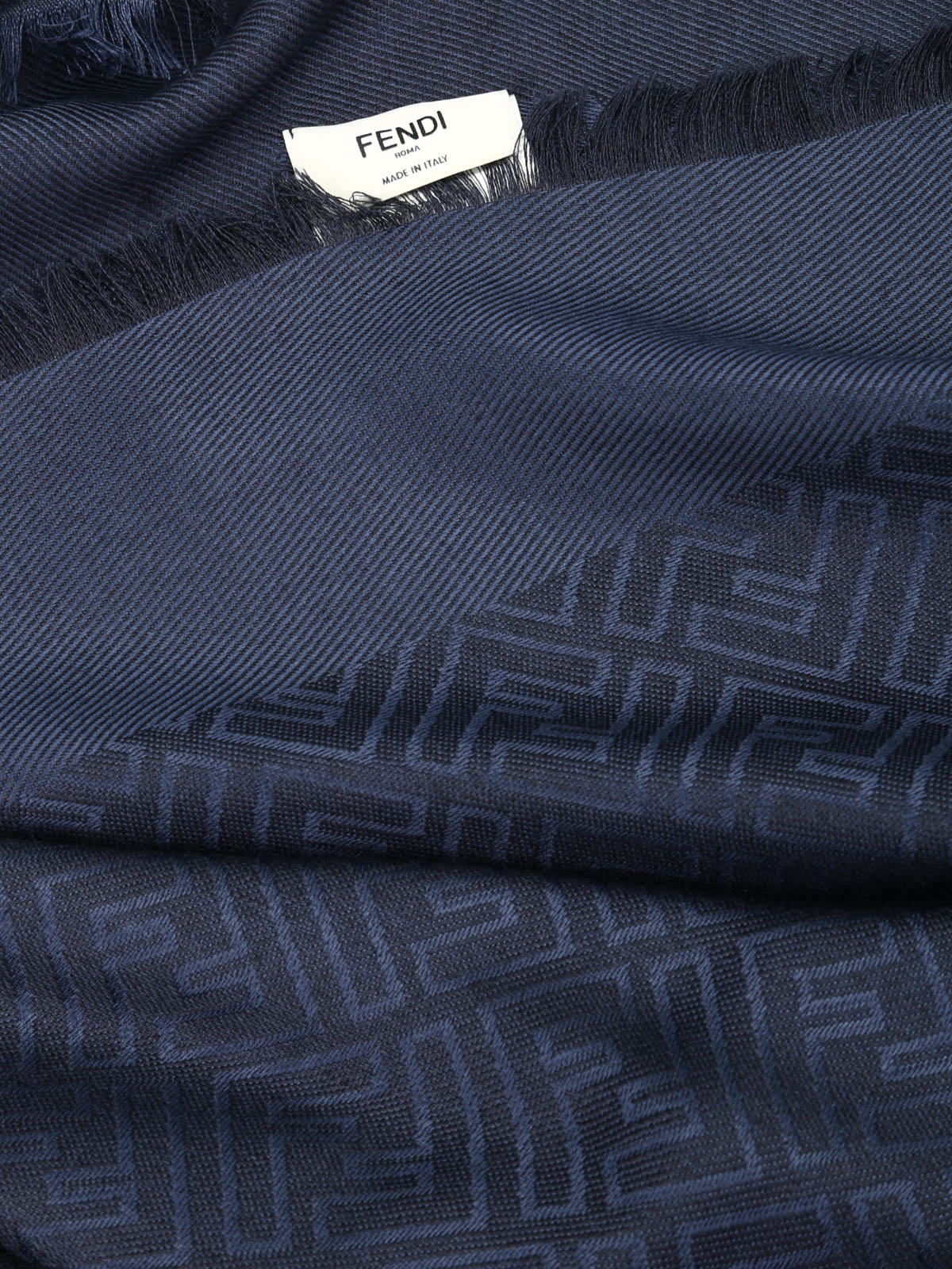 Stoles & Shawls Fendi - FF print silk and wool shawl - FXT9249EAF0QA2