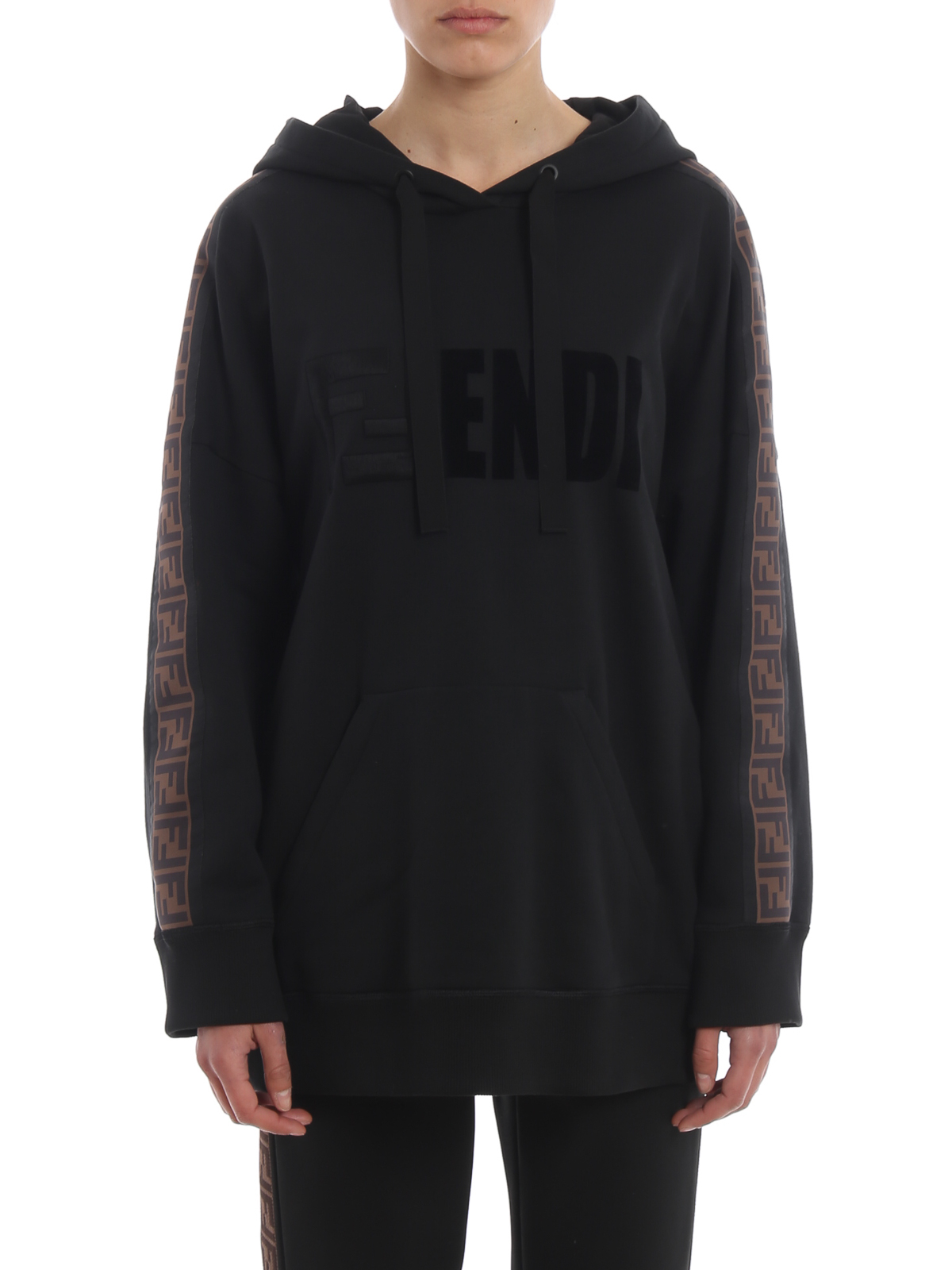 Sweatshirts & Sweaters Fendi - FF bands oversized hoodie - FS7101A5GPF0GME