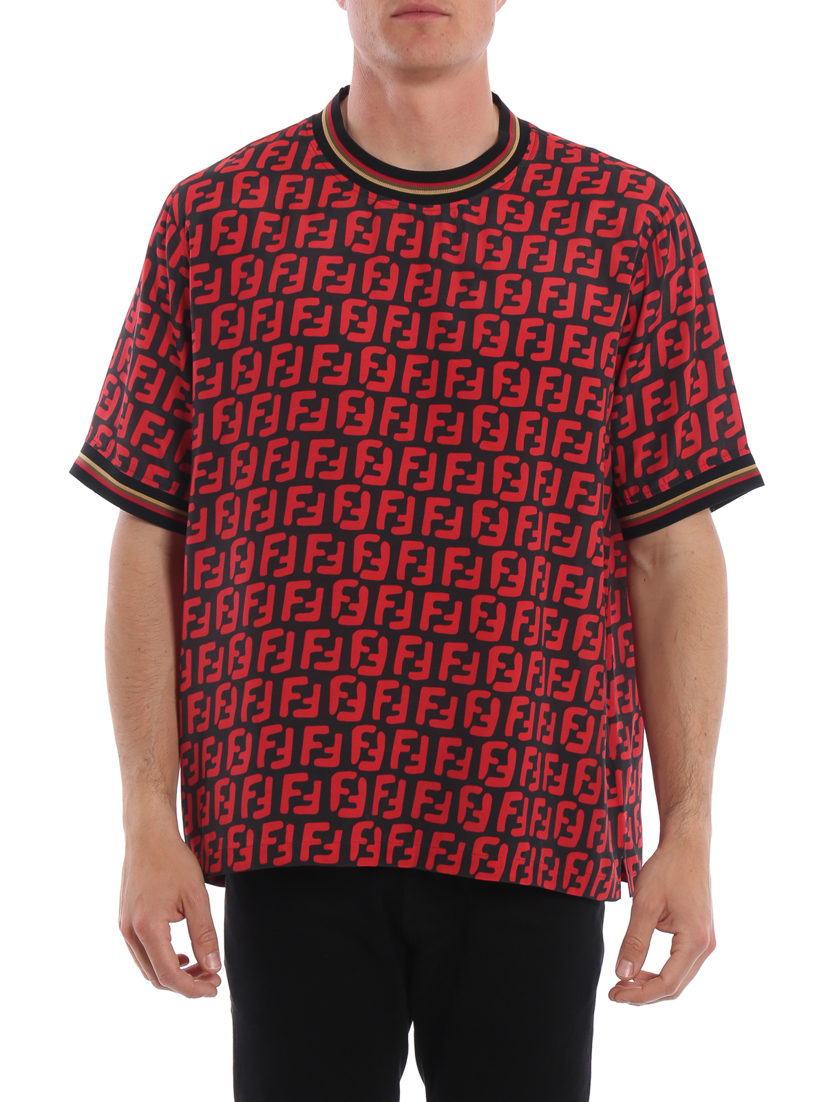 T-shirts Fendi - FF print viscose oversize T-shirt - FS0769A75GF15MJ