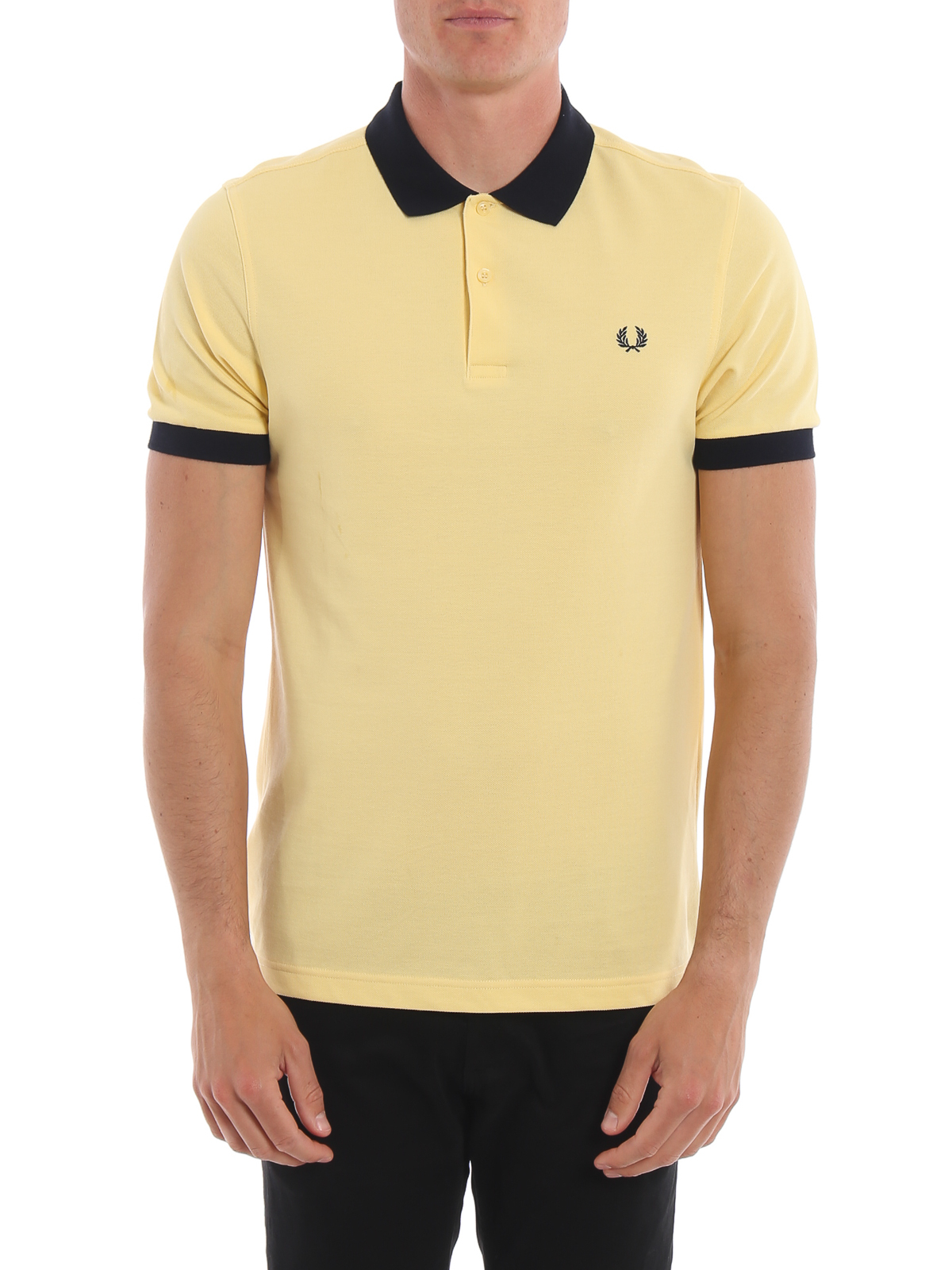 yellow fred perry polo shirt
