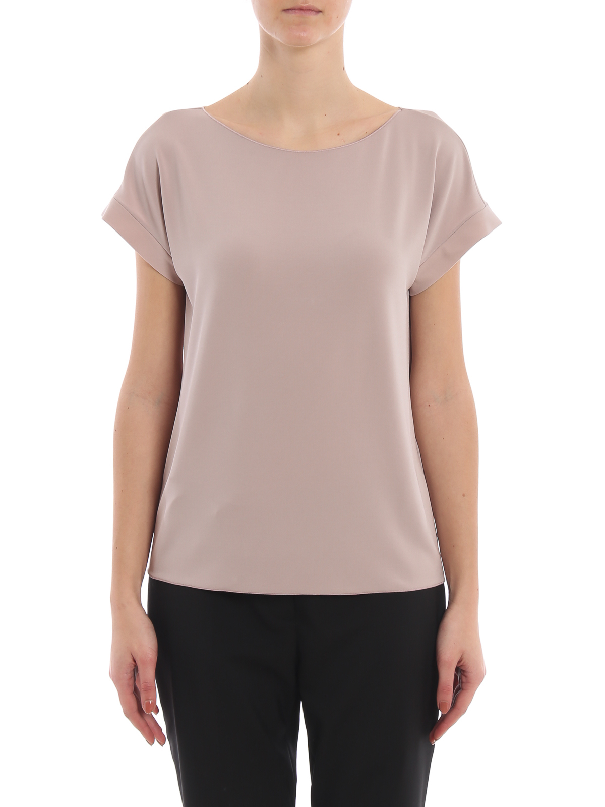 T-shirts Giorgio Armani - Light pink viscose blend T-shirt - 3GAM79AJZWZU60Q