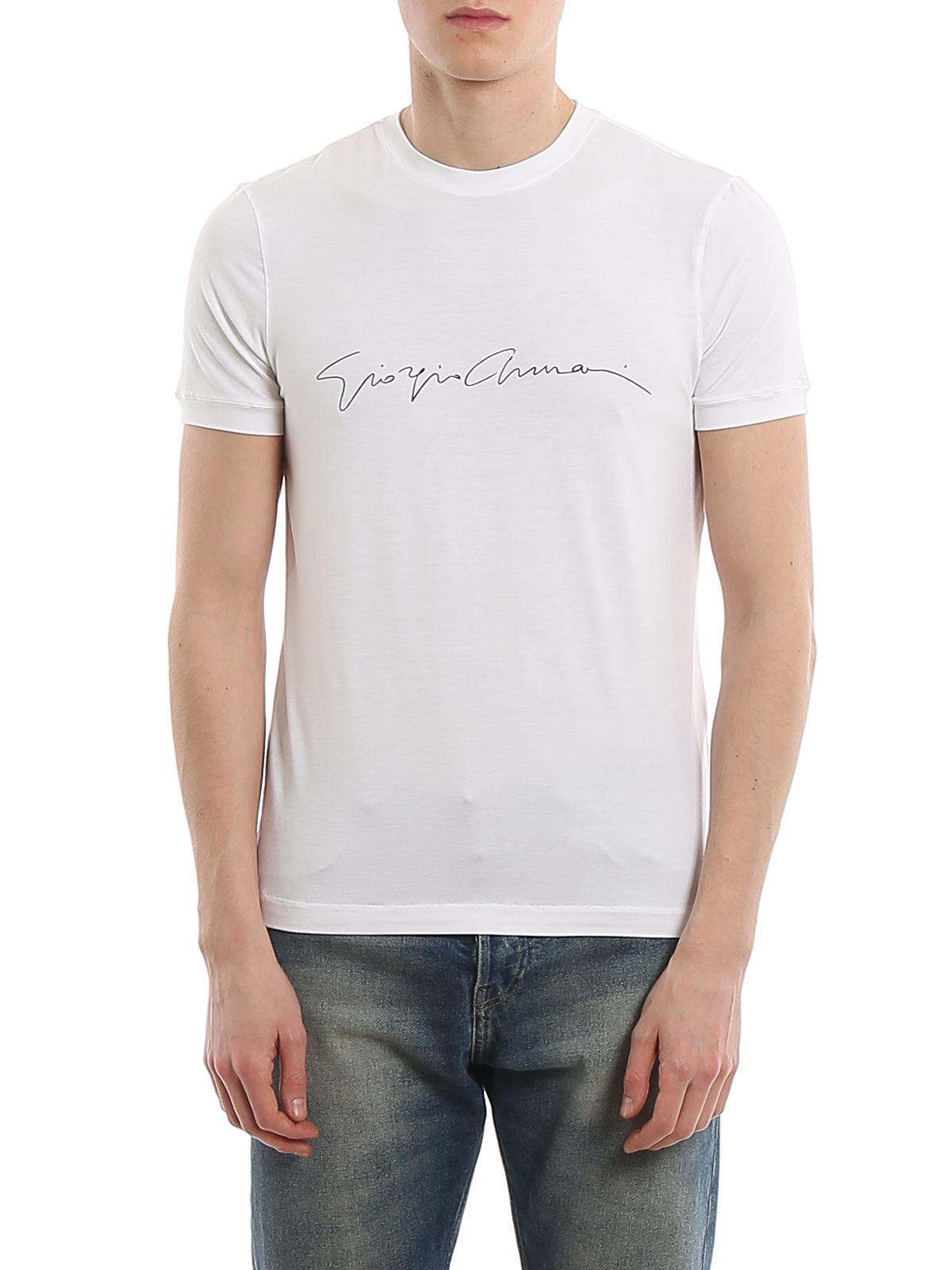 T-shirts Giorgio Armani - Signature print T-shirt - 6GST56SJP4ZU090