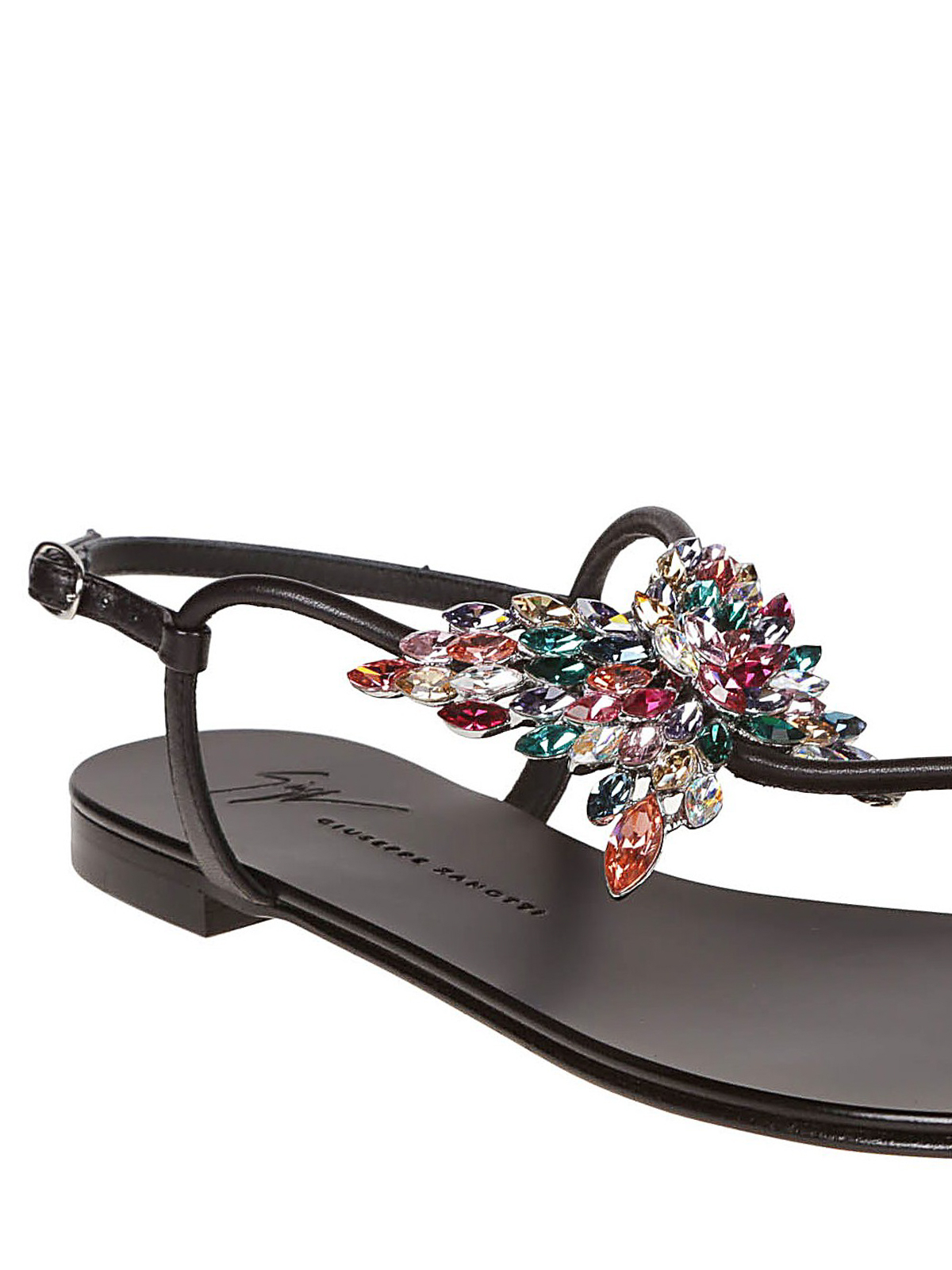 Crystal Butterfly flat thong sandals 