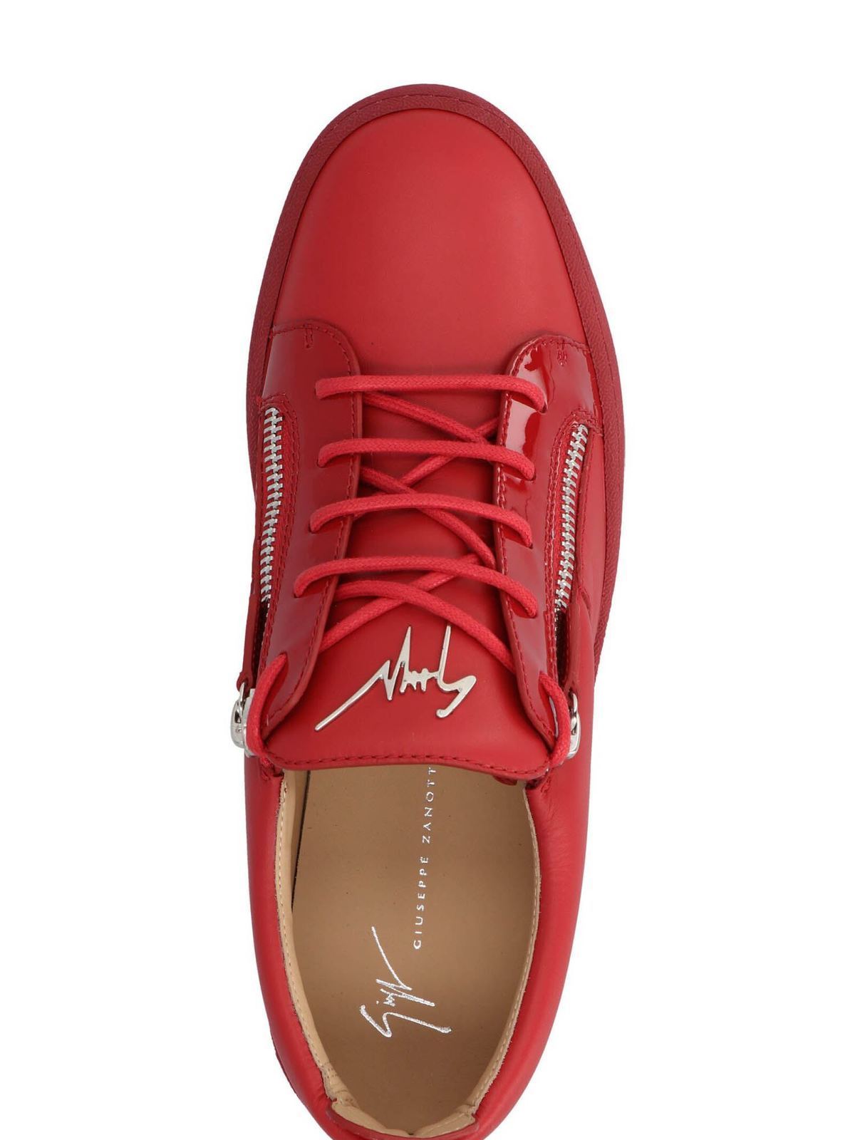 red giuseppe trainers