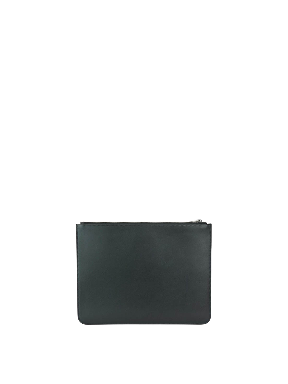 Clutches Givenchy - Logo print black smooth leather clutch 