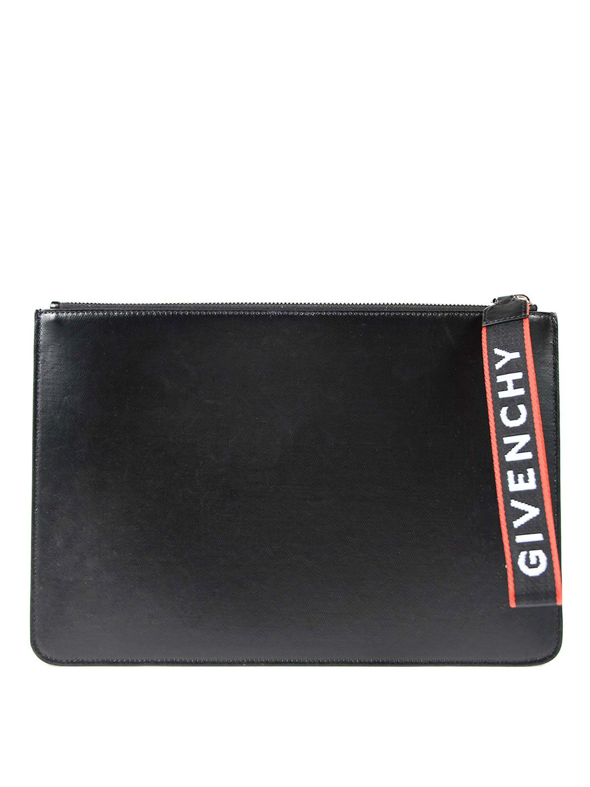 Clutches Givenchy - Logo wristlet leather pouch - BK06122767001