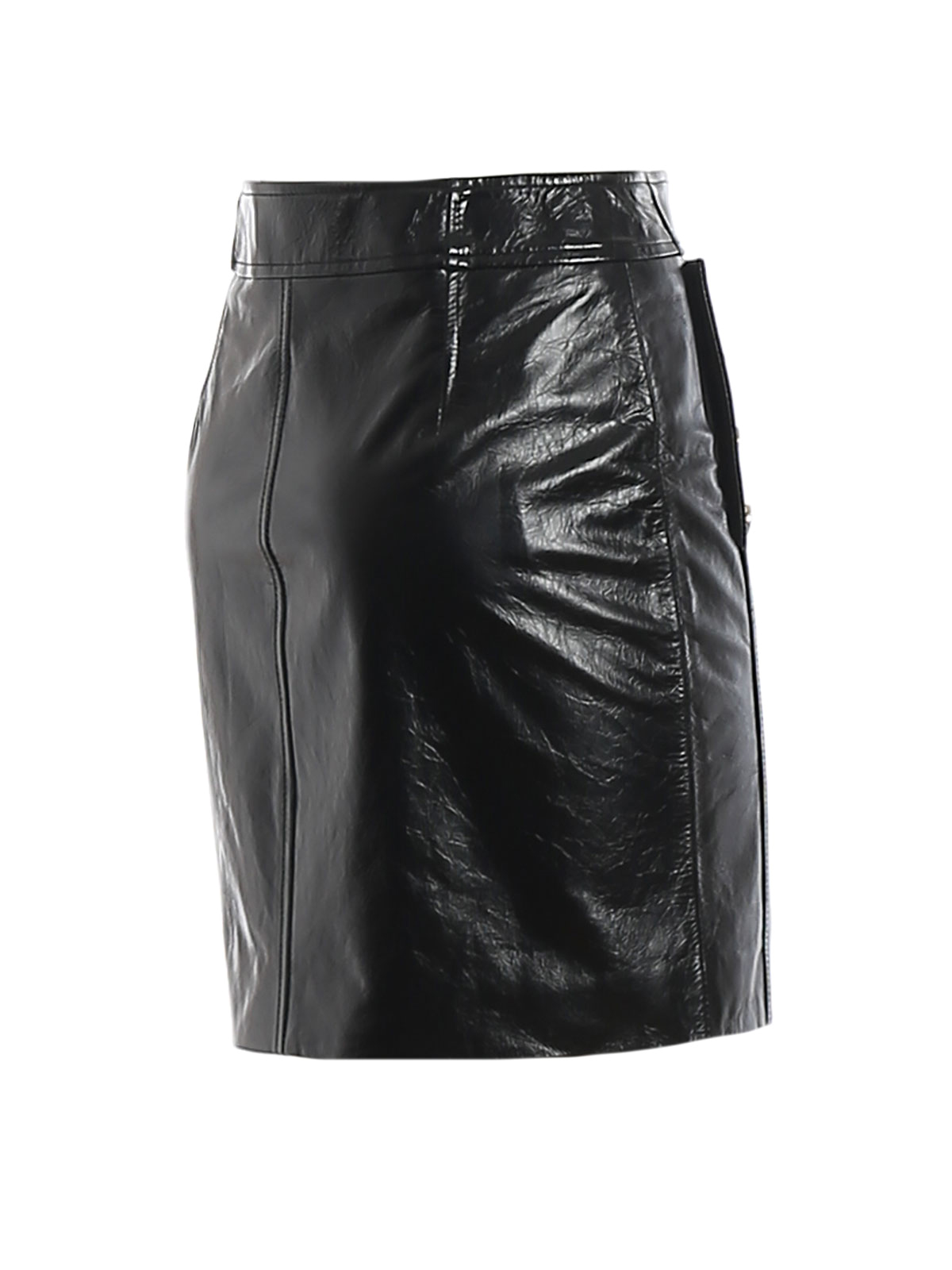 Leather skirts Givenchy - Vintage leather skirt with 4G buttons ...