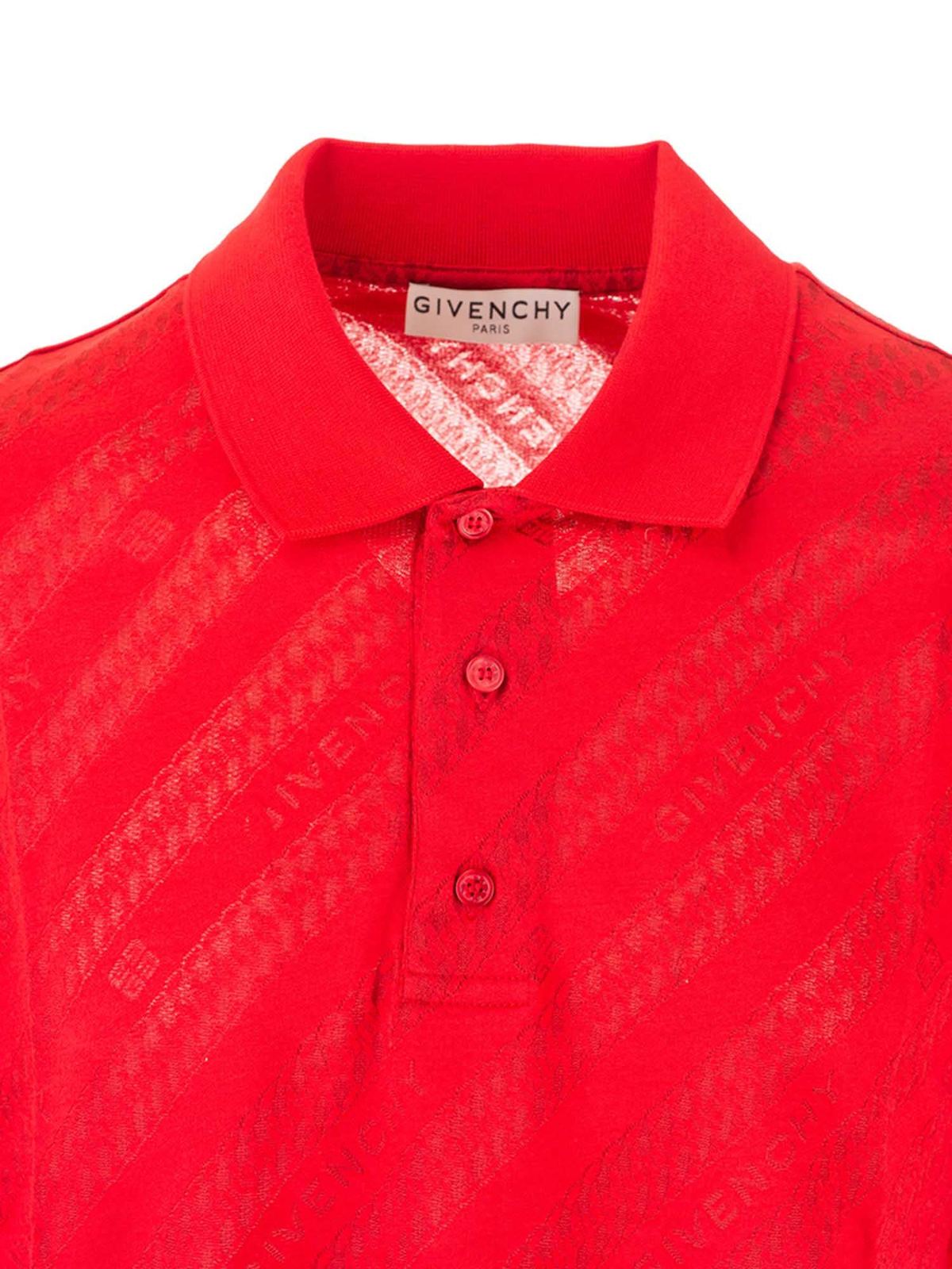 givenchy polo shirt red