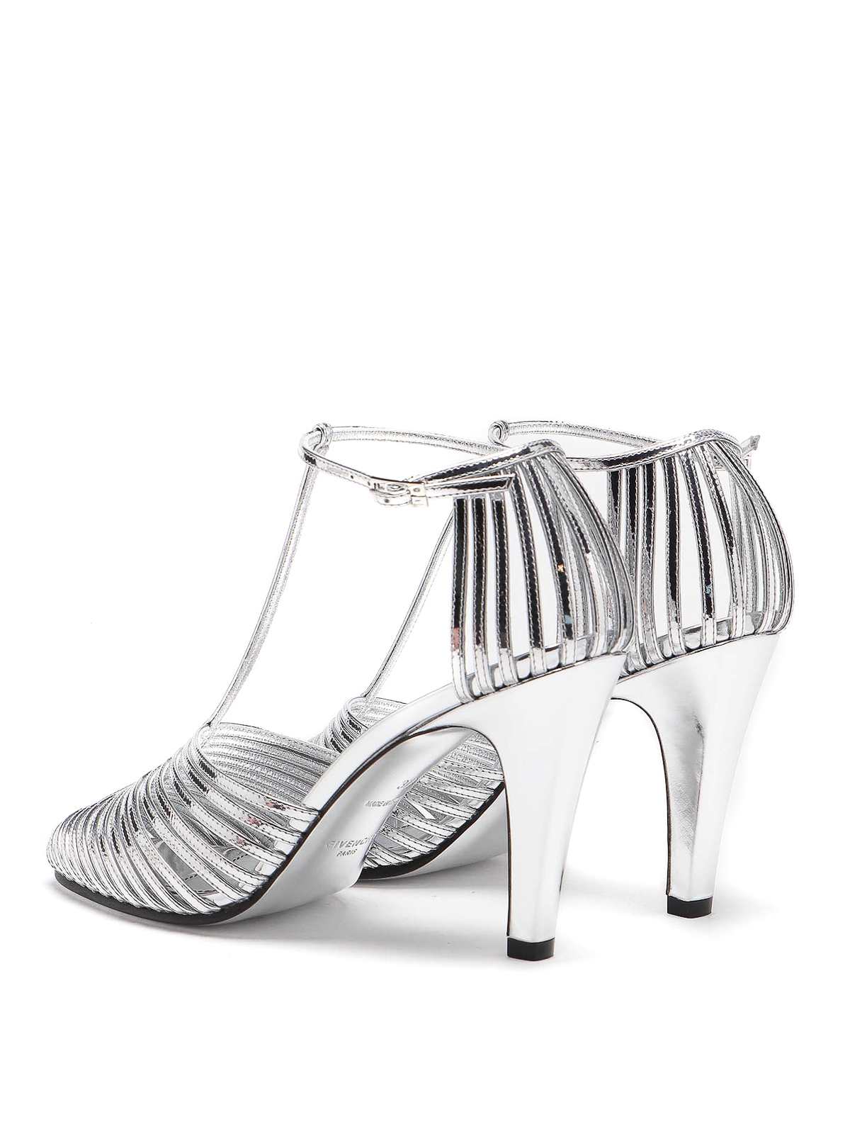 Givenchy - T-strap silver sandals - sandals - BE3042E01B040 | iKRIX.com