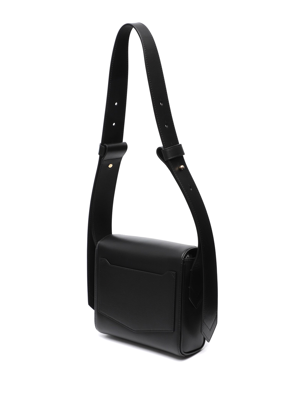 Eden small black leather shoulder bag 