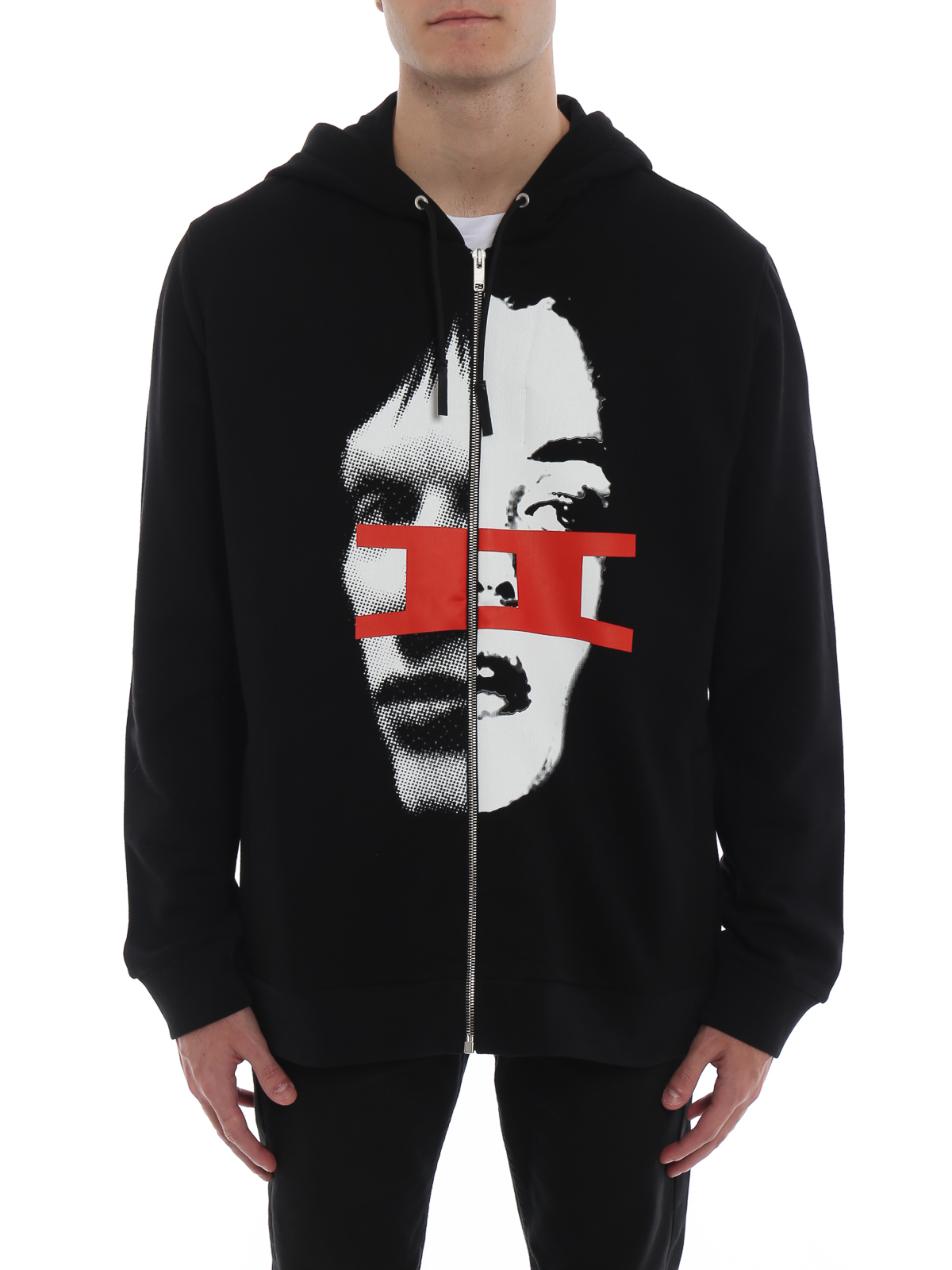 Givenchy - Gemini faces slim zip hoodie 