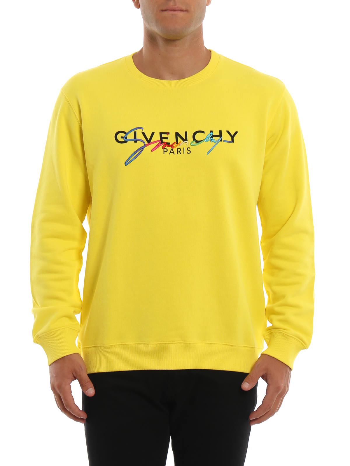 Sweatshirts & Sweaters Givenchy - Rainbow signature embroidery sweatshirt -  BMJ03C30AF737