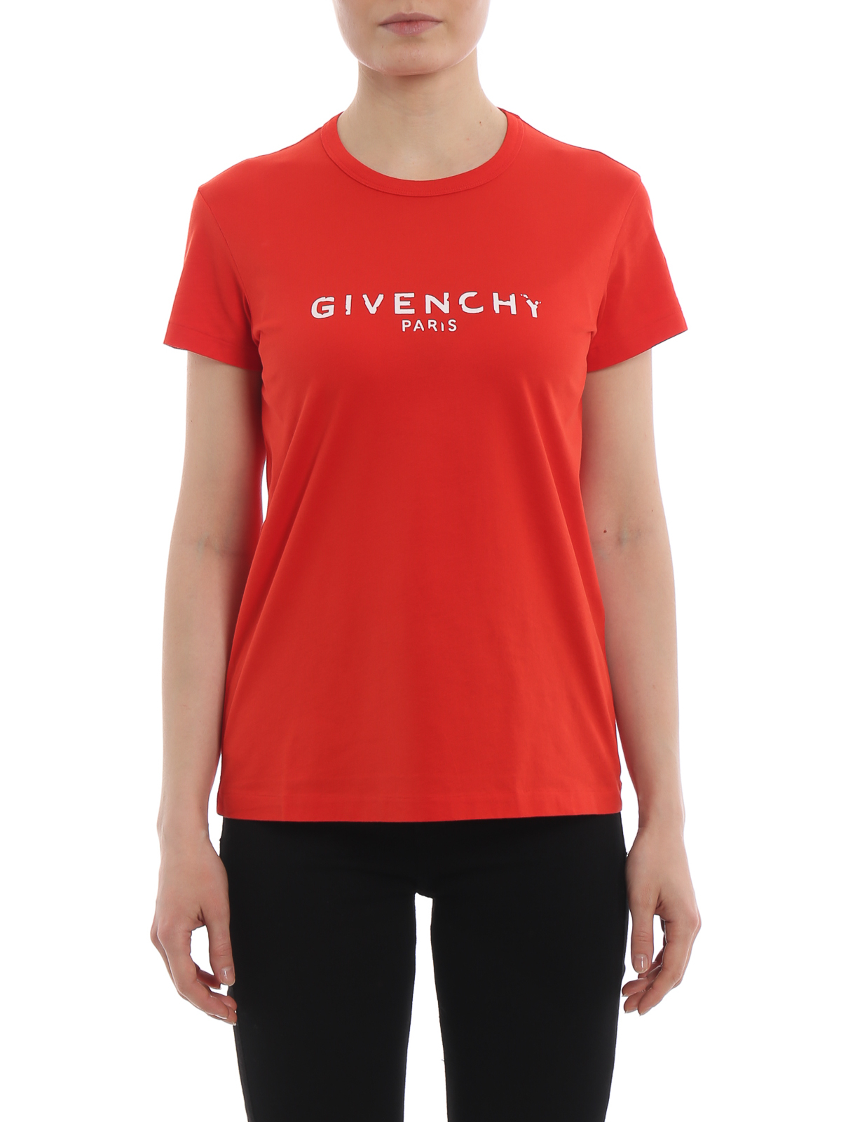 givenchy red logo t shirt