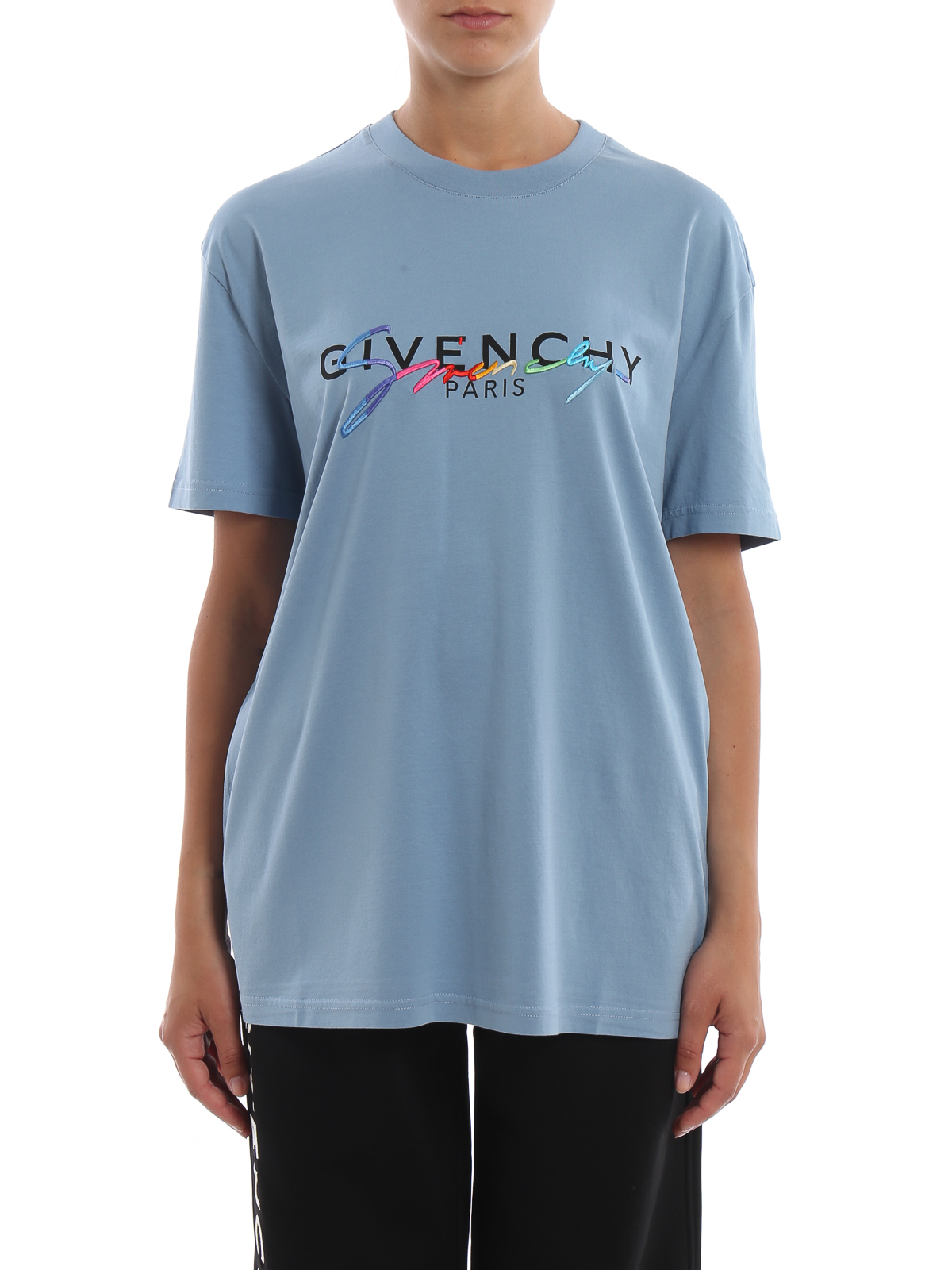 Zuidwest Klooster Tenslotte T-shirts Givenchy - Logo embroidery over T-shirt - BW70603Z2C450
