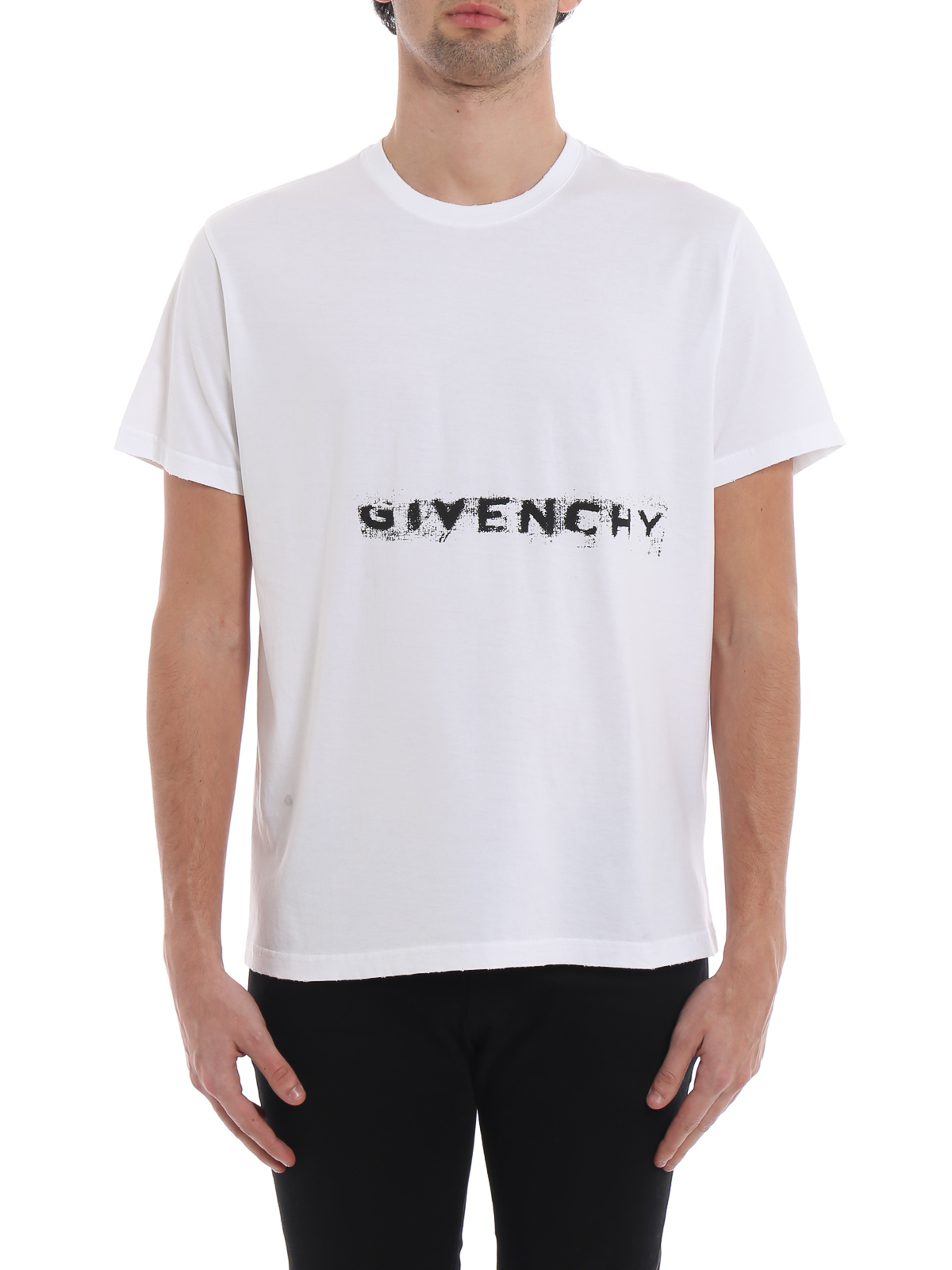 T-shirts Givenchy - Logo lettering white cotton T-shirt - BM70M33002100