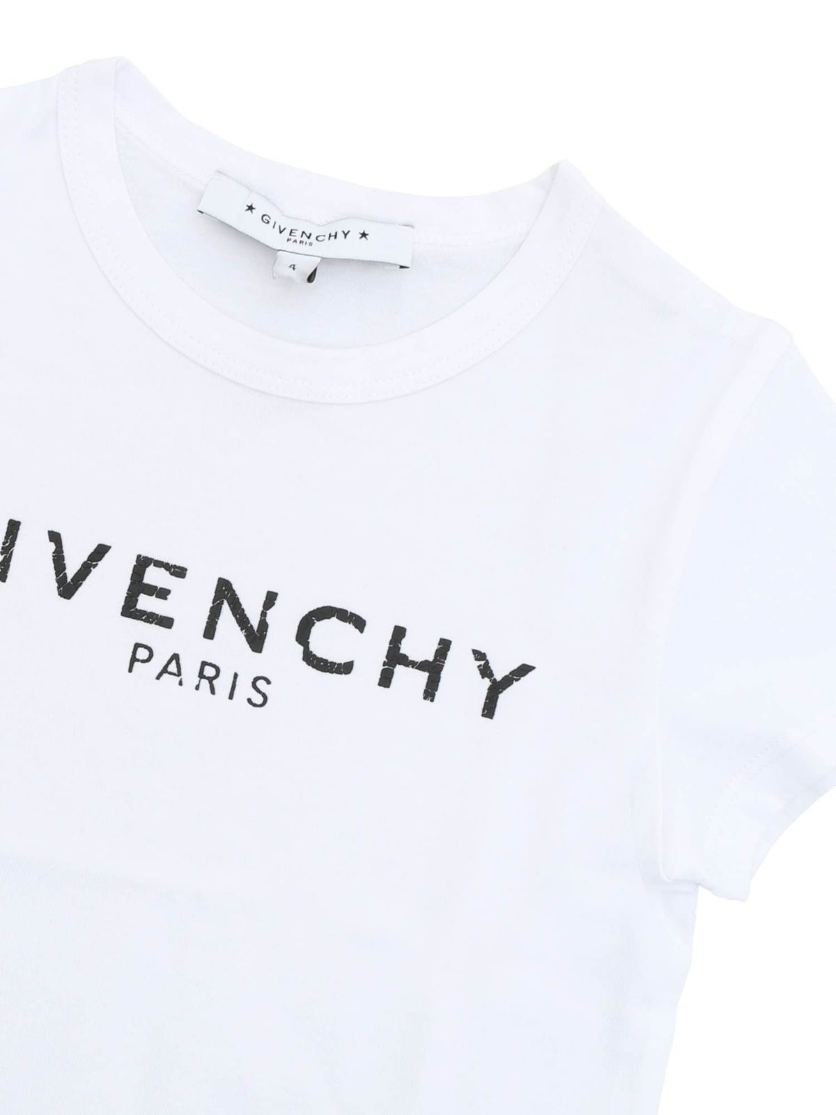 T-shirts Givenchy - White t-shirt with black vintage logo - H1508710B
