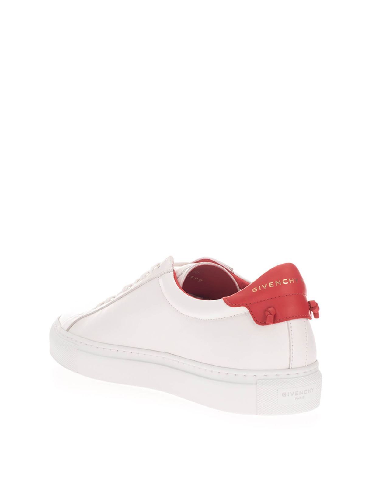 givenchy red and white sneakers