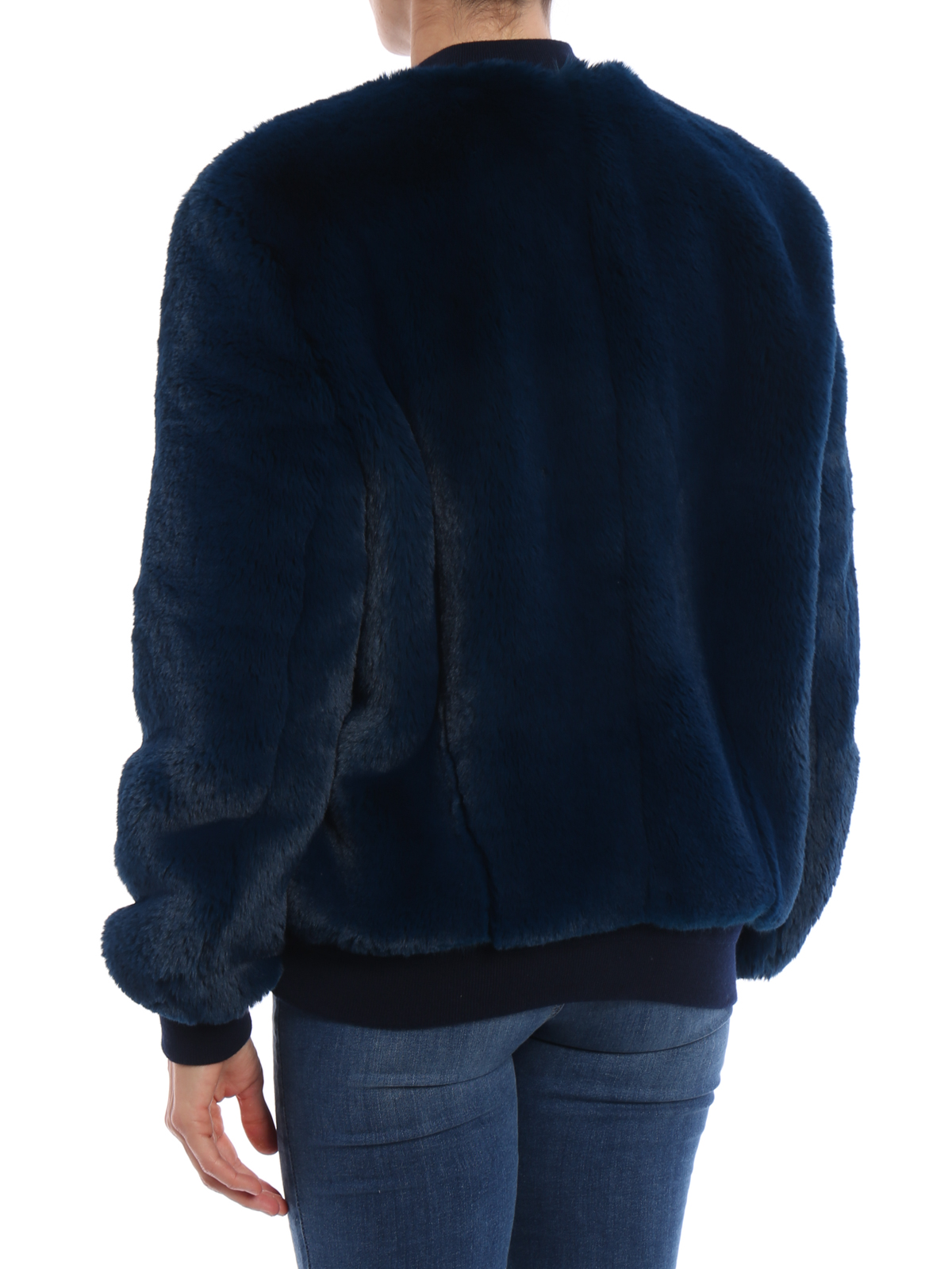 elizabeth and james faux fur bomber