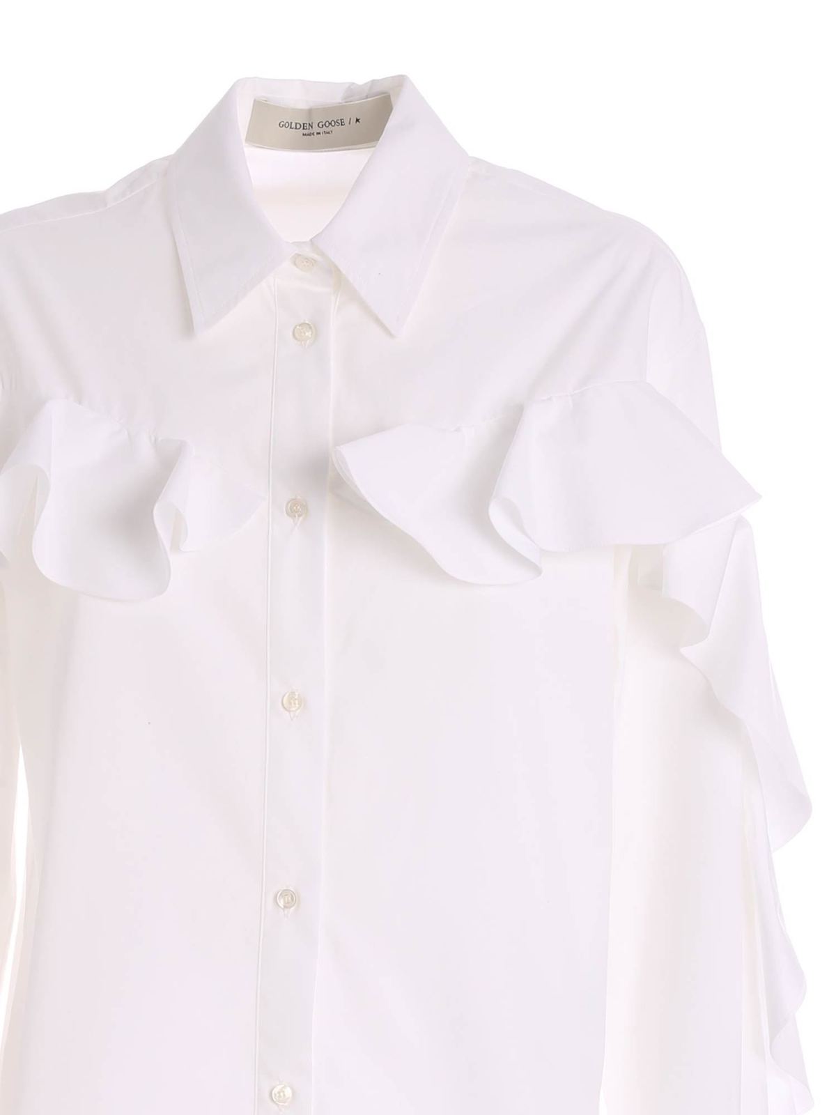 white shirt ruffles