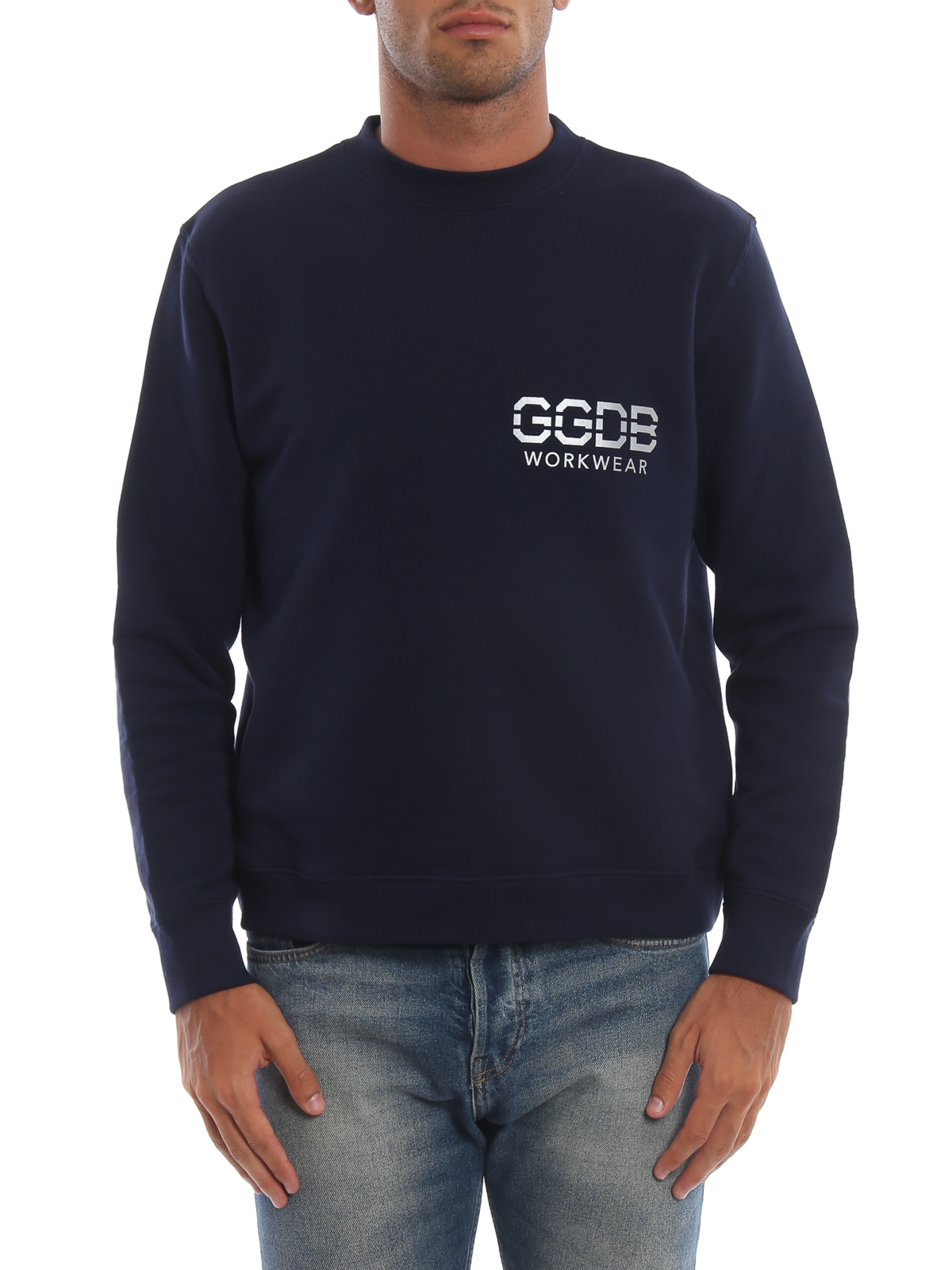 Sweatshirts & Sweaters Golden Goose - GGDB Workwear dark blue cotton ...