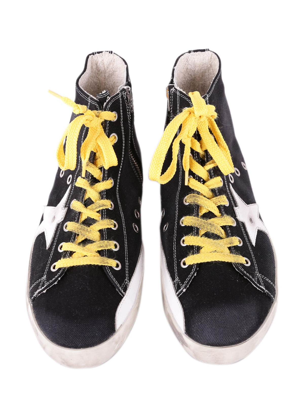 golden goose canvas sneakers