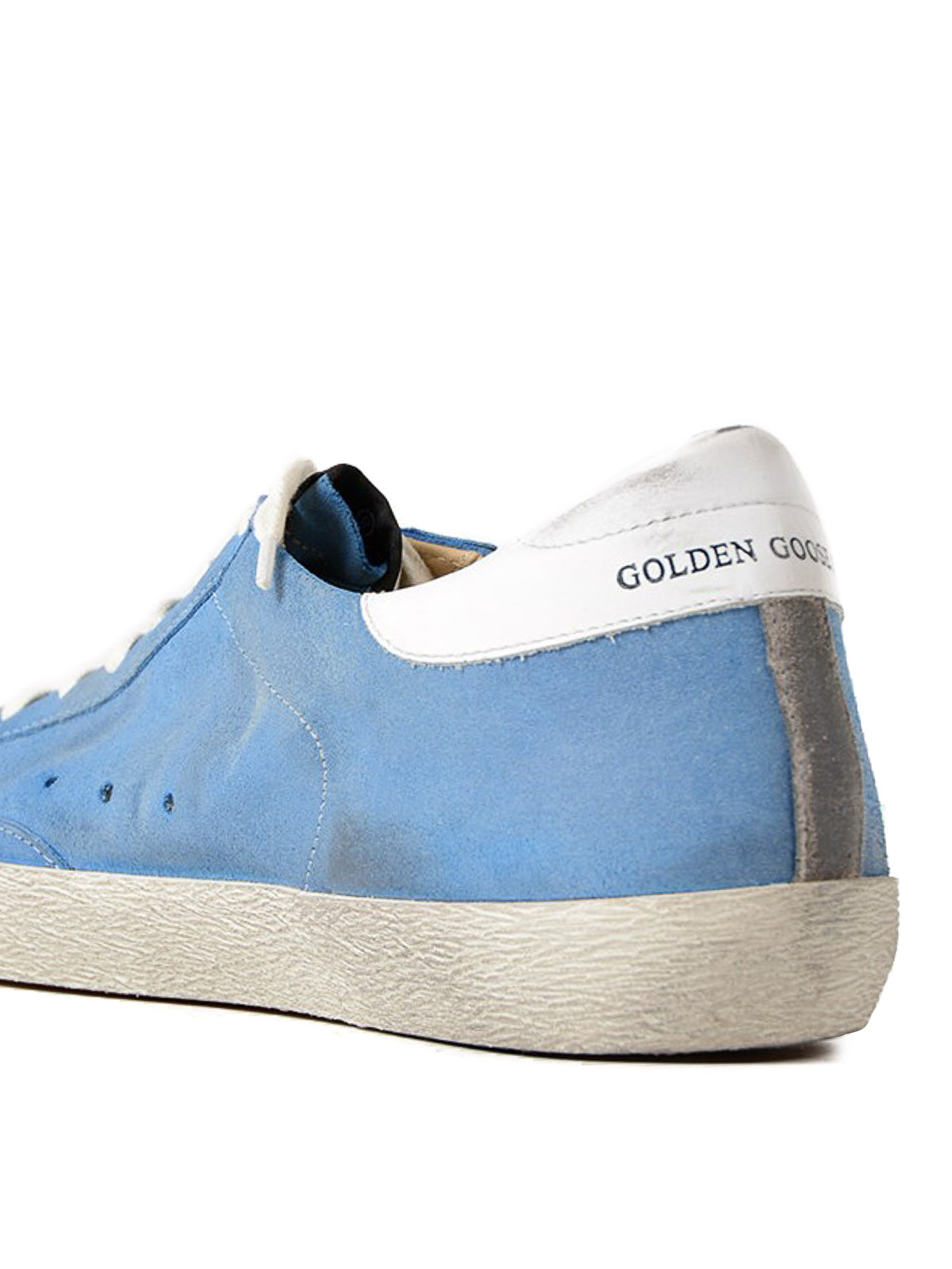 golden goose blue sneakers