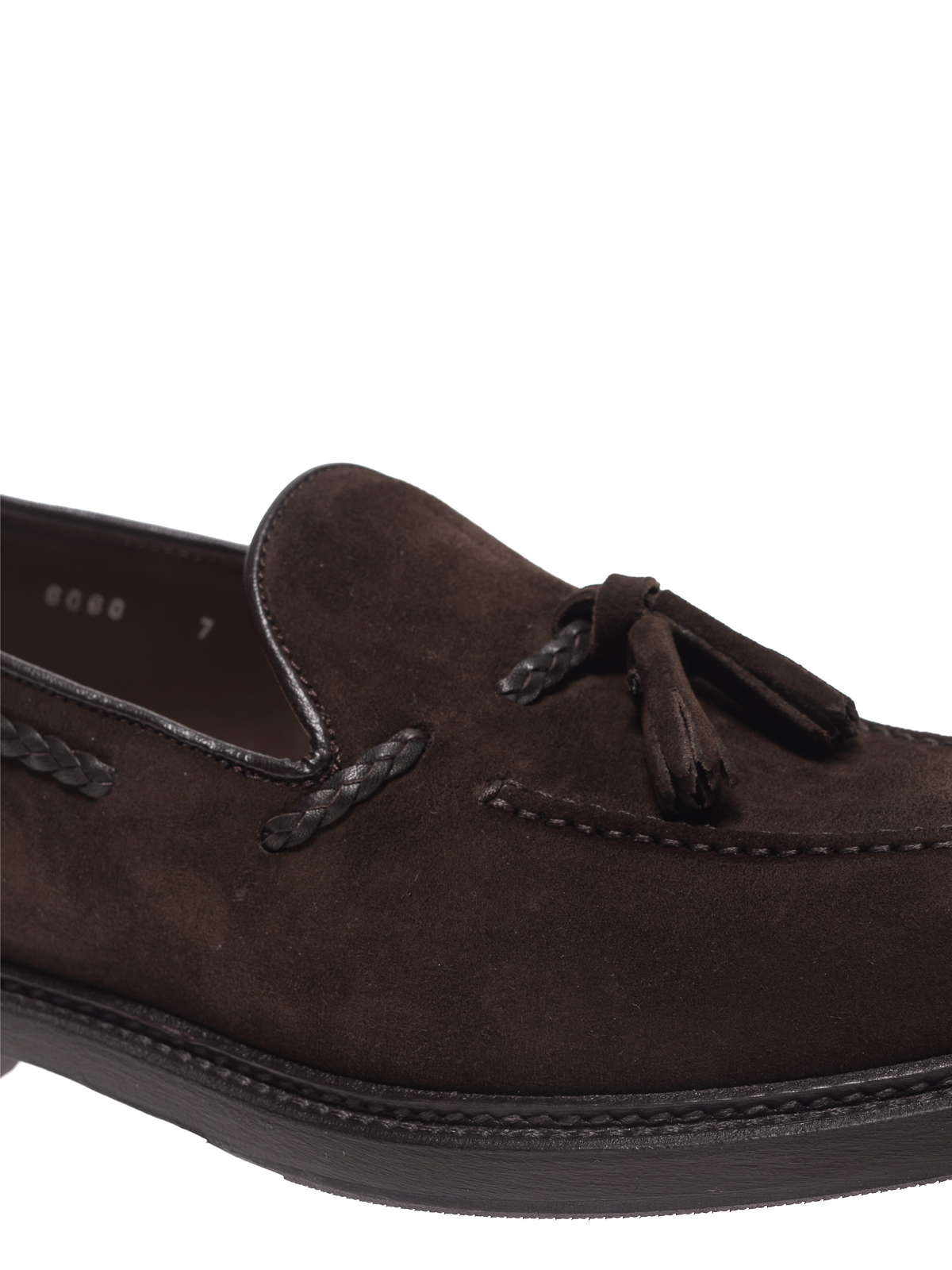 woven suede loafers