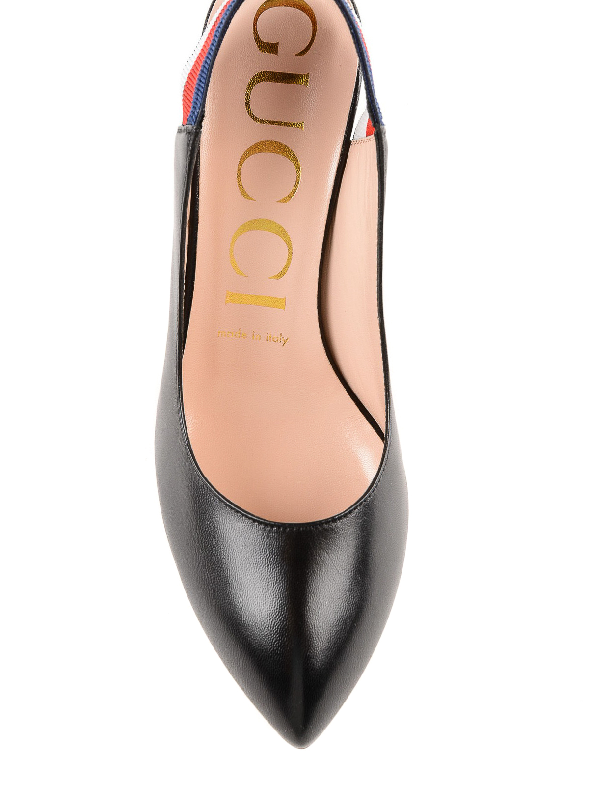 Court shoes Gucci Threecoloured  black leather slingbacks