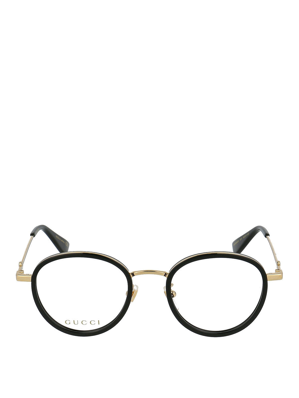 gucci black and gold eyeglasses