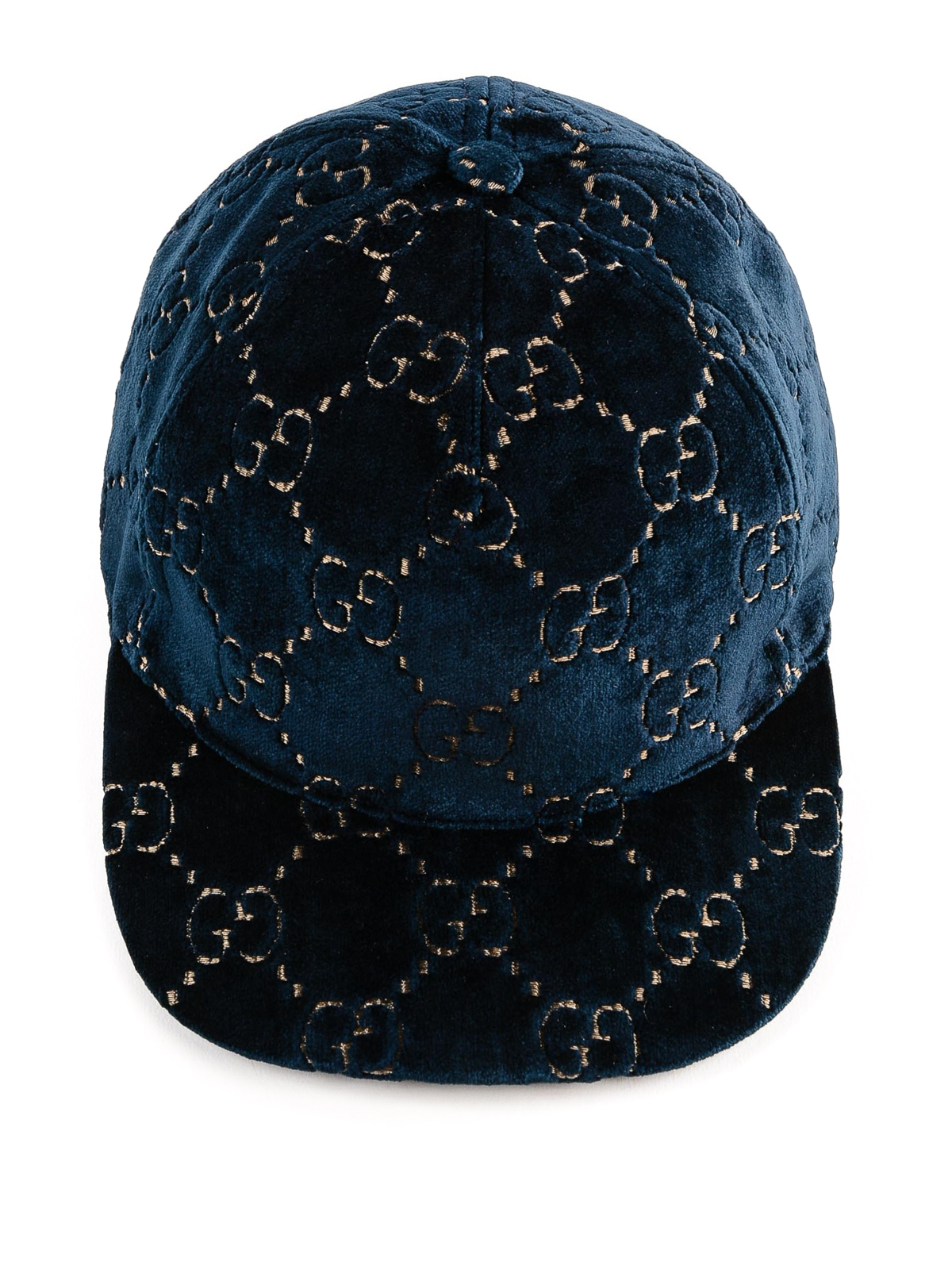 Hats & caps Gucci - GG dark blue velvet baseball cap - 5270753HD874260