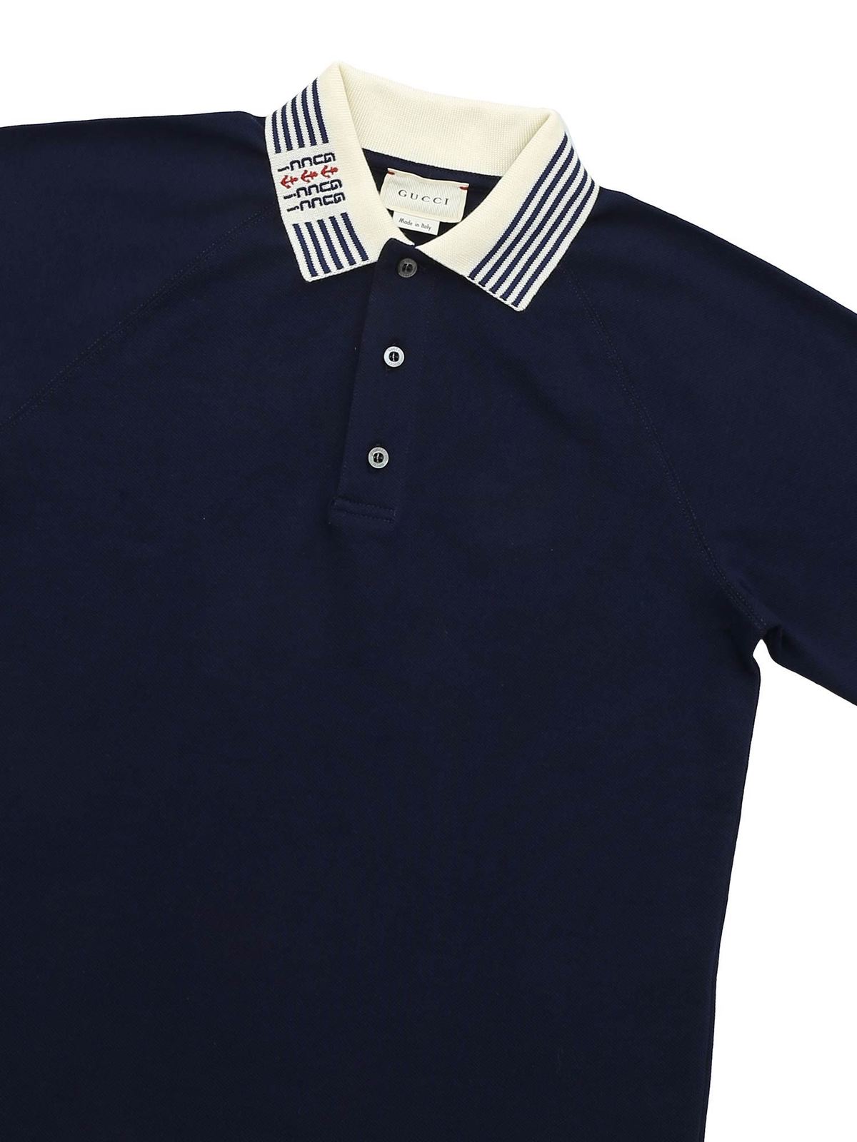 Polo shirts Gucci - Contrasting collar polo shirt in blue - 599938XJB3C4663